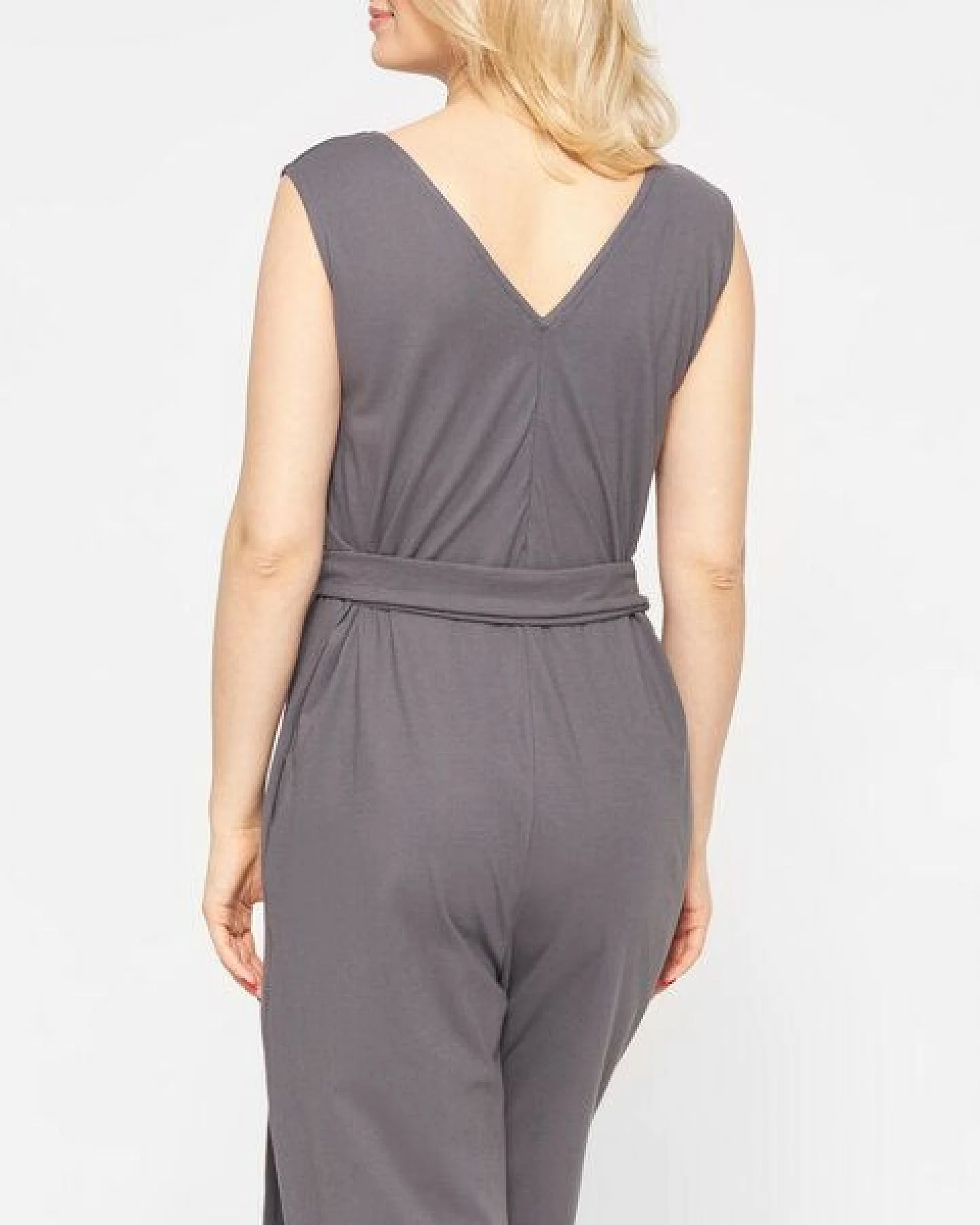 WiDDA berlin grauer Overall JENIBAS aus Bio-Baumwoll Jersey – Ansicht 3