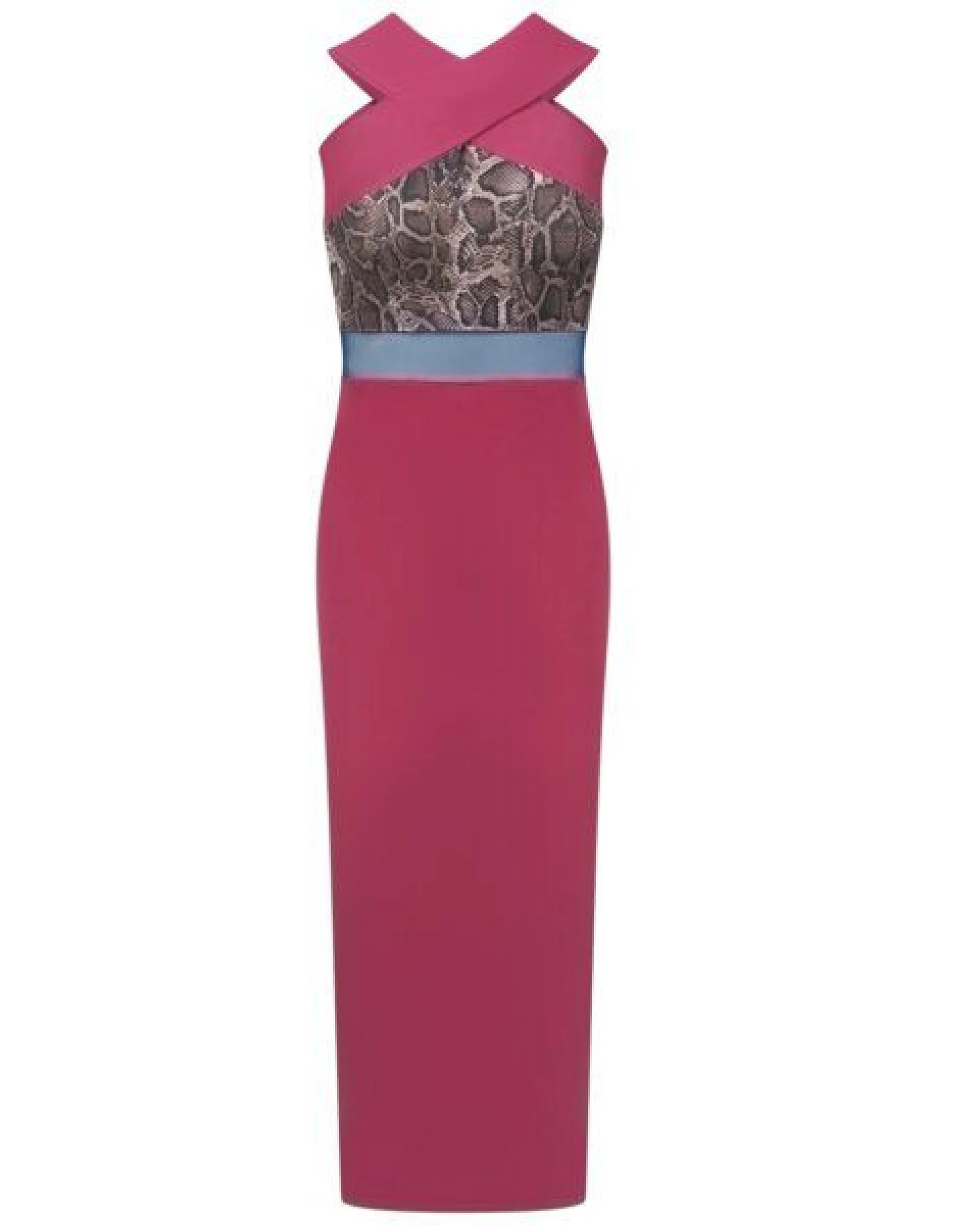 körber mode Maxikleid Bio Jersey mit Mesh-Einsatz und langem Schlitz – Ansicht 2