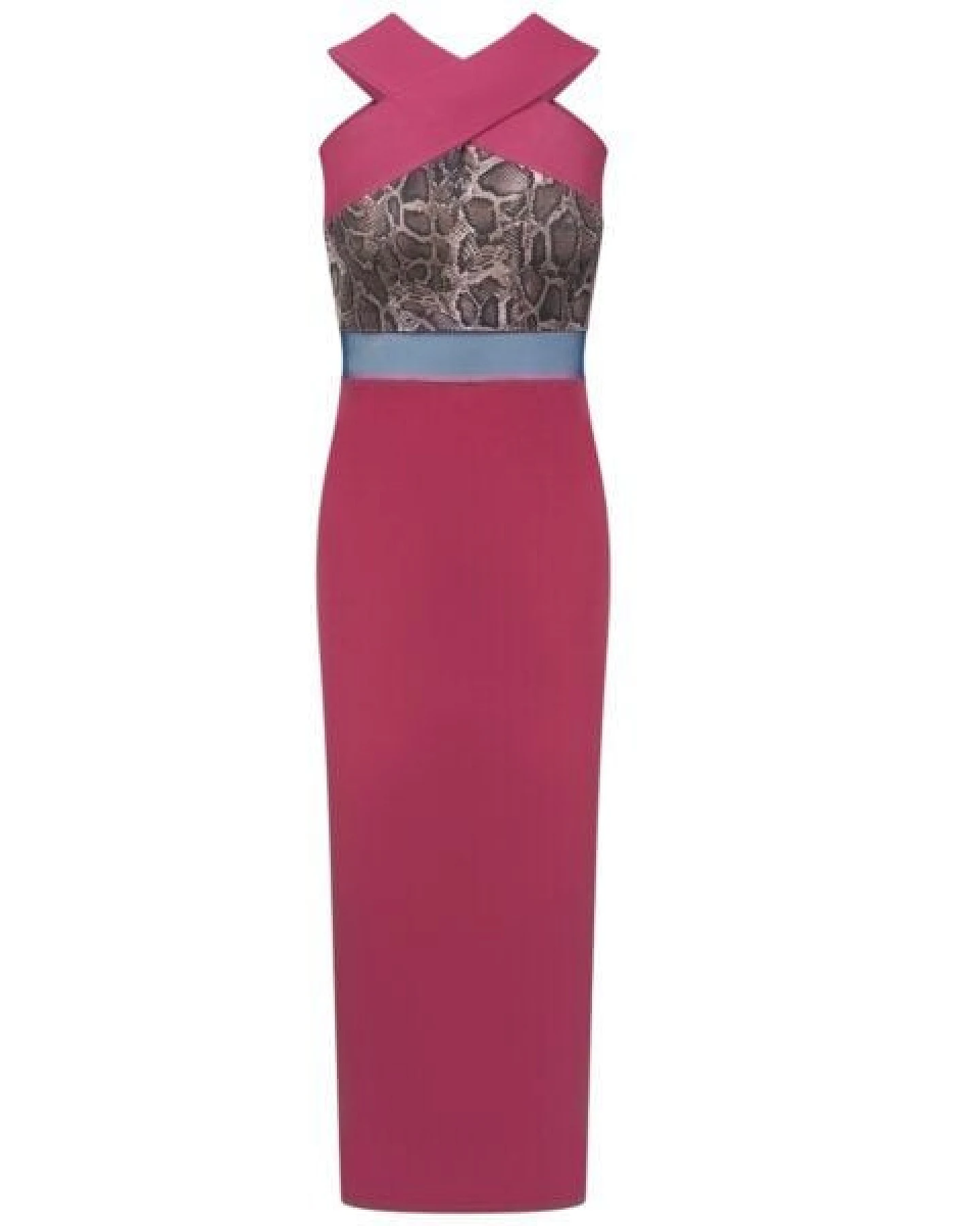 körber mode Maxikleid Bio Jersey mit Mesh-Einsatz und langem Schlitz – Ansicht 2