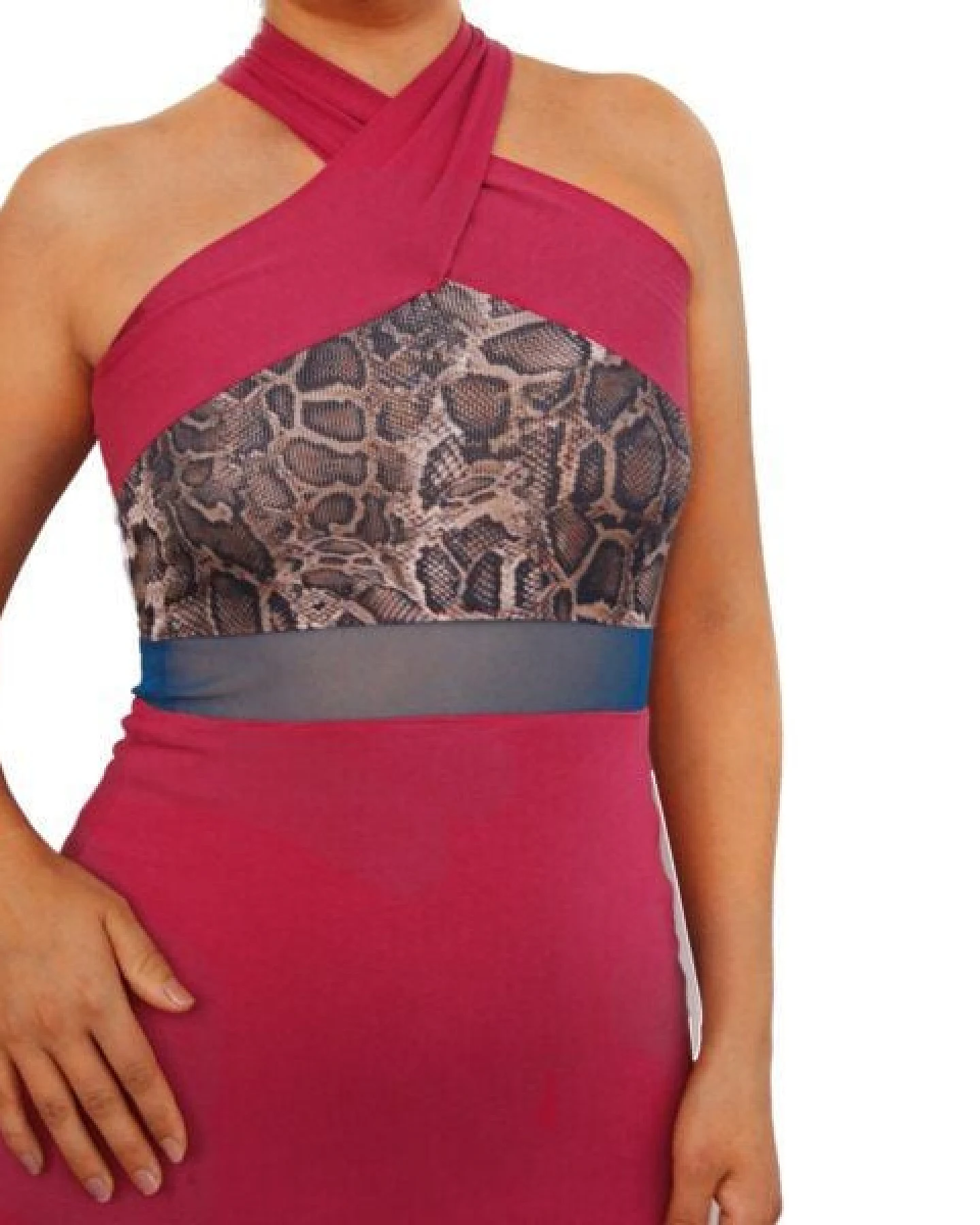 körber mode Maxikleid Bio Jersey mit Mesh-Einsatz und langem Schlitz – Ansicht 4
