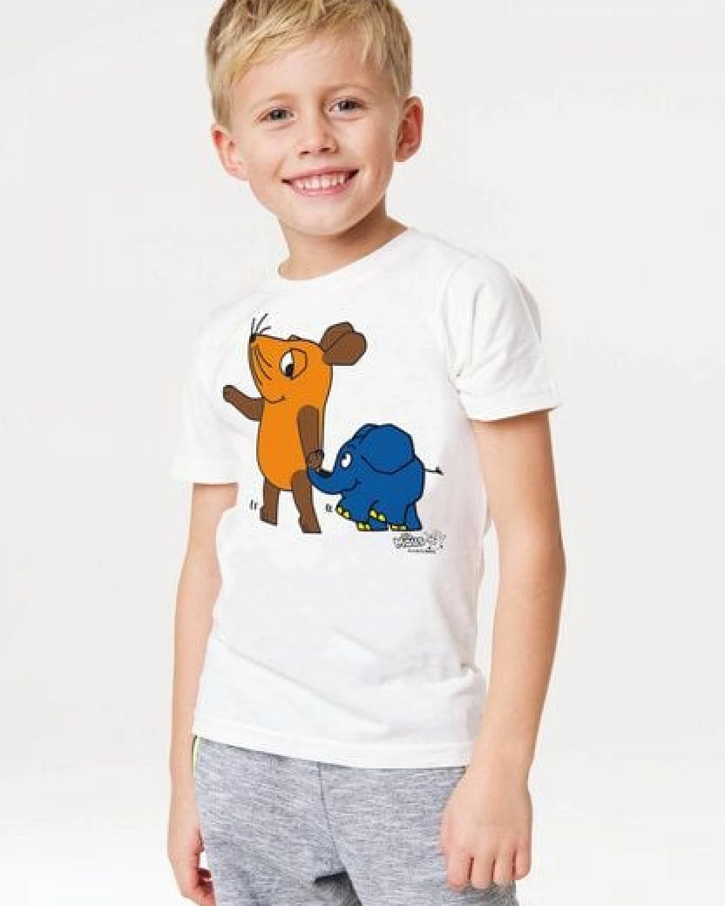 LOGOSH!RT LOGOSHIRT - Die Sendung mit der Maus - Maus & Elefant - Bio T-Shirt Print - Kinder - Jungen & Mädchen – Ansicht 4