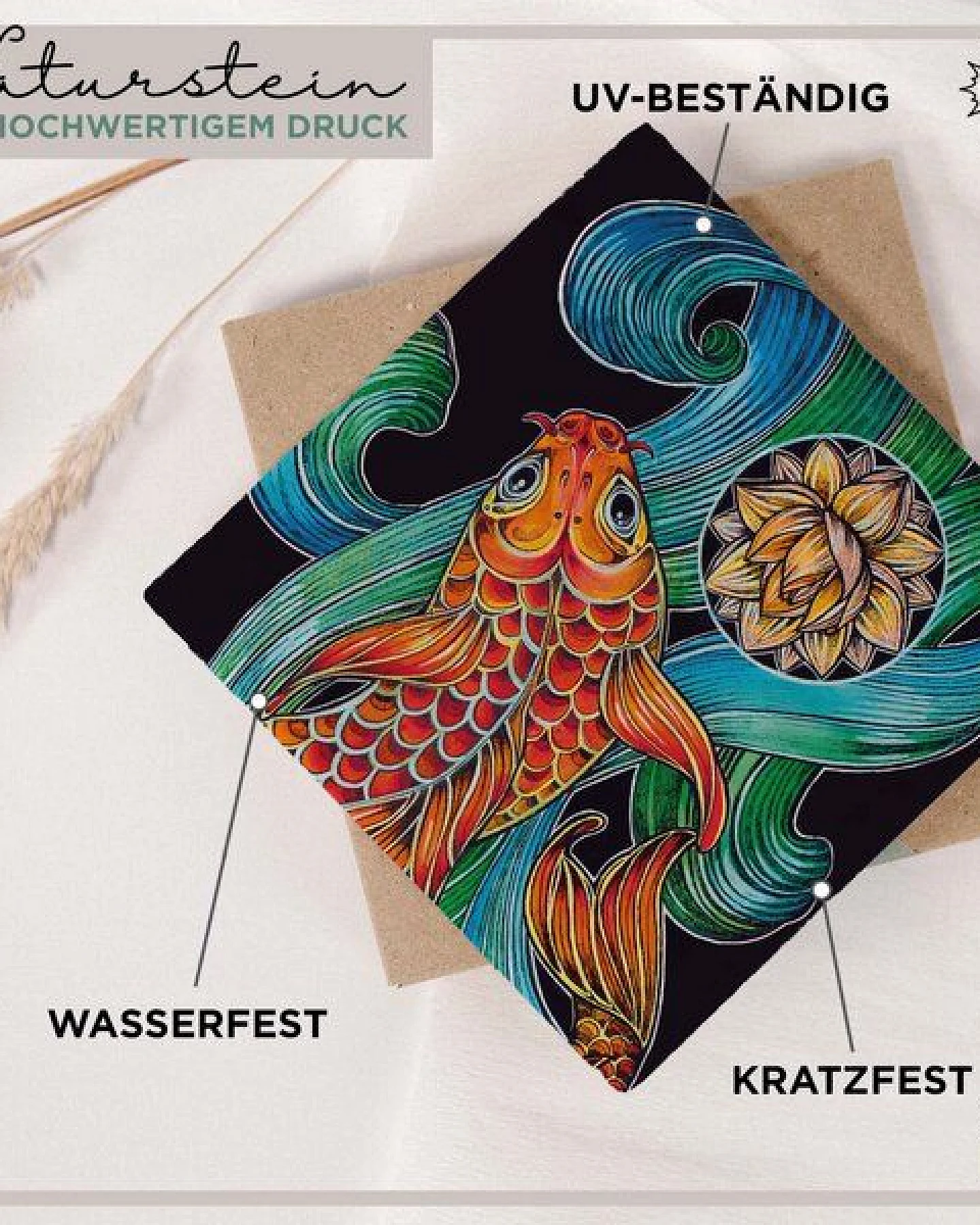 LIGARTI Fliesenuntersetzer – Lotoskois 2 – Ansicht 2