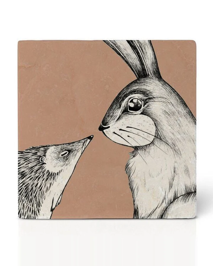LIGARTI Fliesenuntersetzer – Hase und Igel