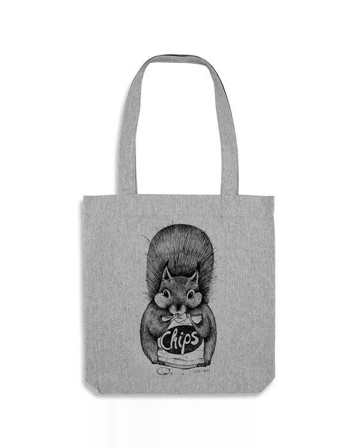 LIGARTI Jutebeutel – Chipseichhörnchen
