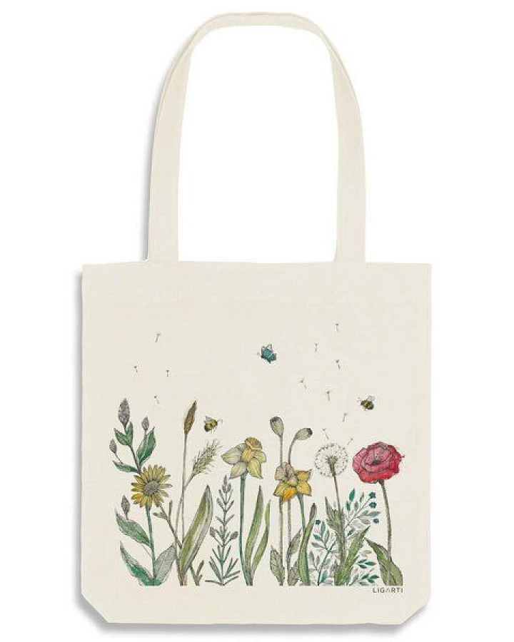 LIGARTI Jutebeutel – Blumenwiese