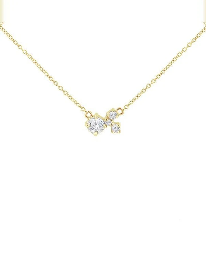 Eppi Cluster Kette mit Moissanit und Lab Grown Diamanten Millie