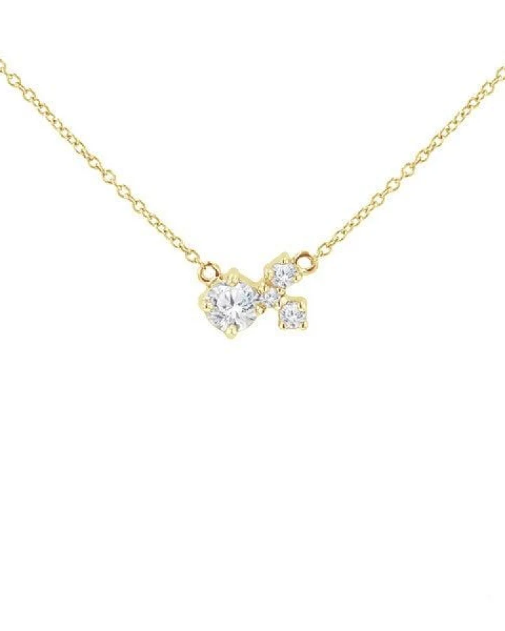 Eppi Cluster Kette mit Moissanit und Lab Grown Diamanten Millie