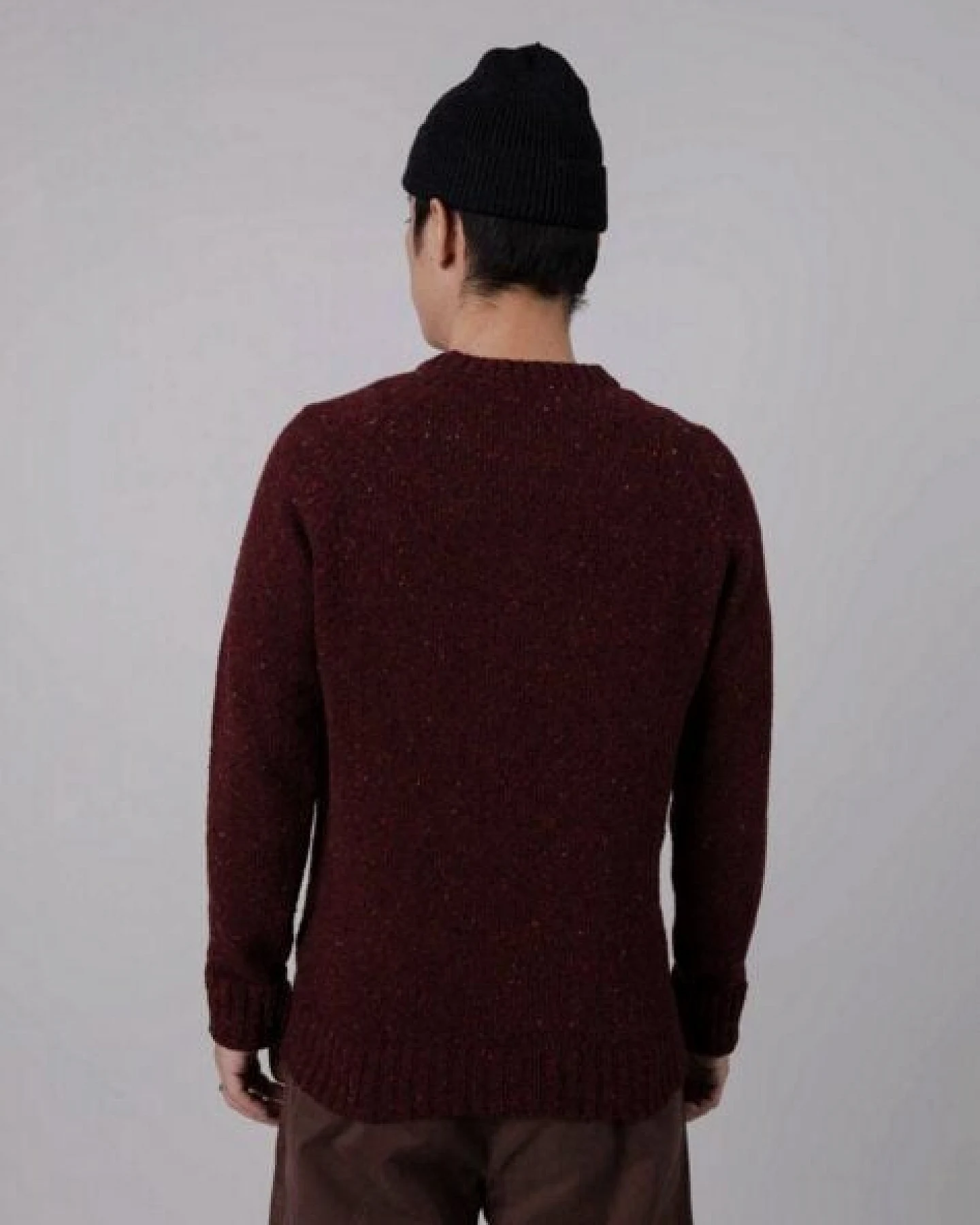 Brava Fabrics Raglan Wool Sweater Bordeaux – Ansicht 4