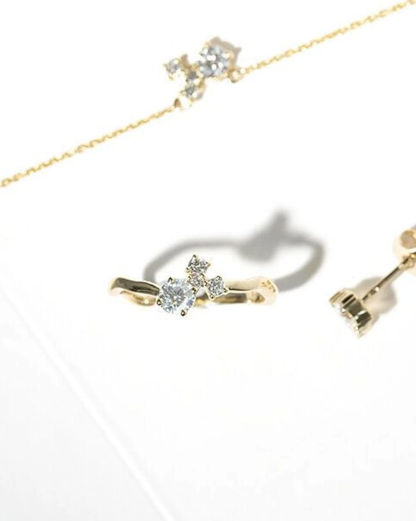 Eppi Cluster Schmuckset mit Moissaniten und Lab Grown Diamanten Halli – Ansicht 3