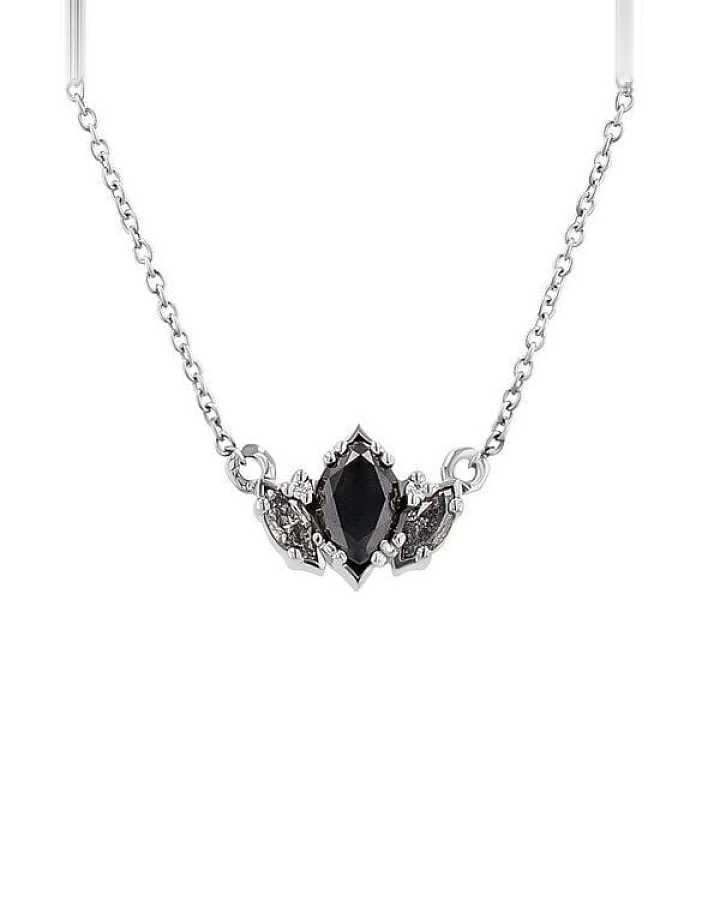 Eppi Halskette mit Salt and Pepper Diamanten in Marquise Form Everline