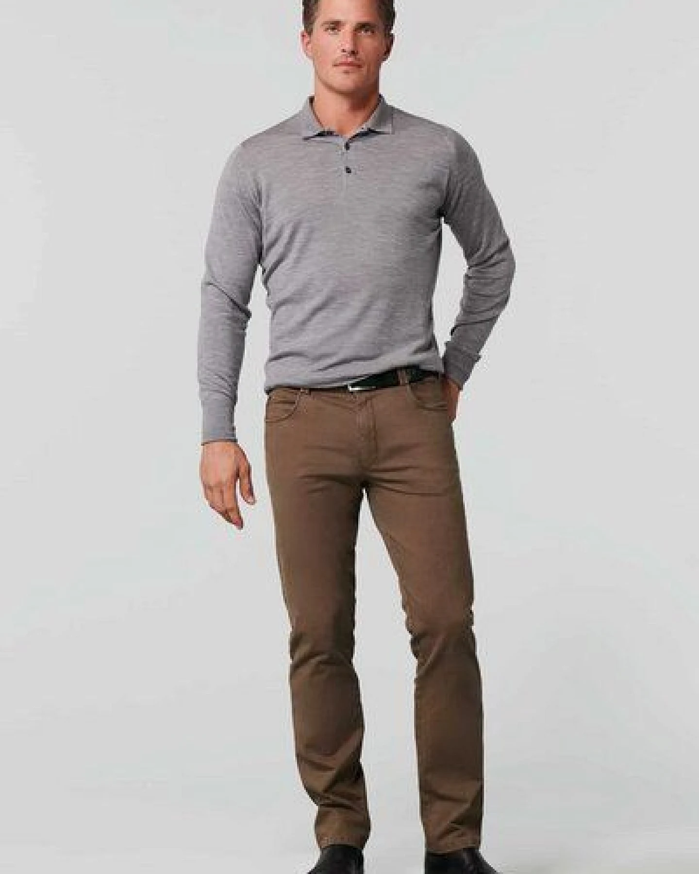 MEYER Bi-Colour Wool Look Chino – Ansicht 2