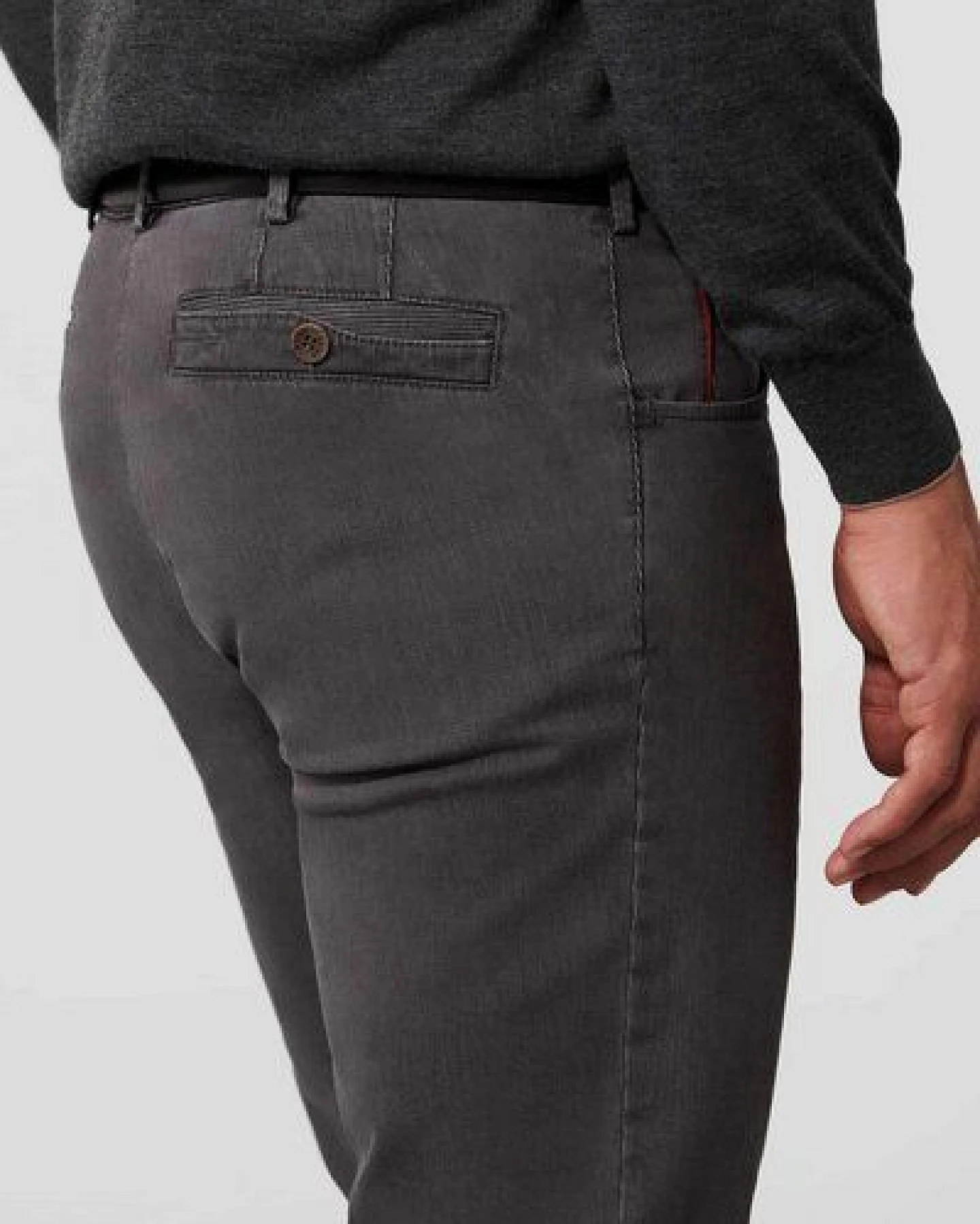 MEYER Bi-Colour Wool Look Chino – Ansicht 4