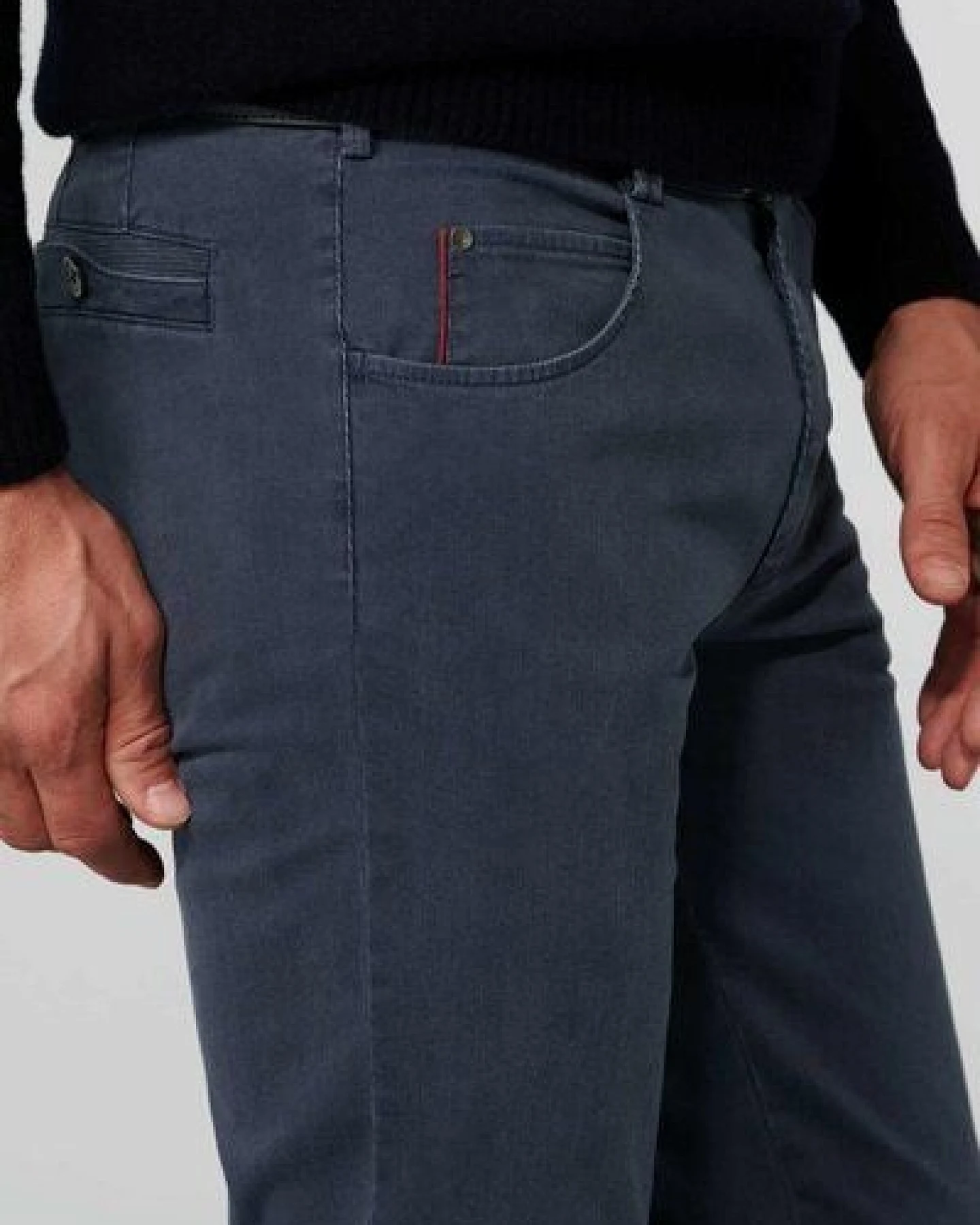 MEYER Bi-Colour Wool Look Chino – Ansicht 4
