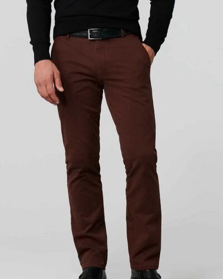 MEYER Micro Print Baumwoll Twill Chino