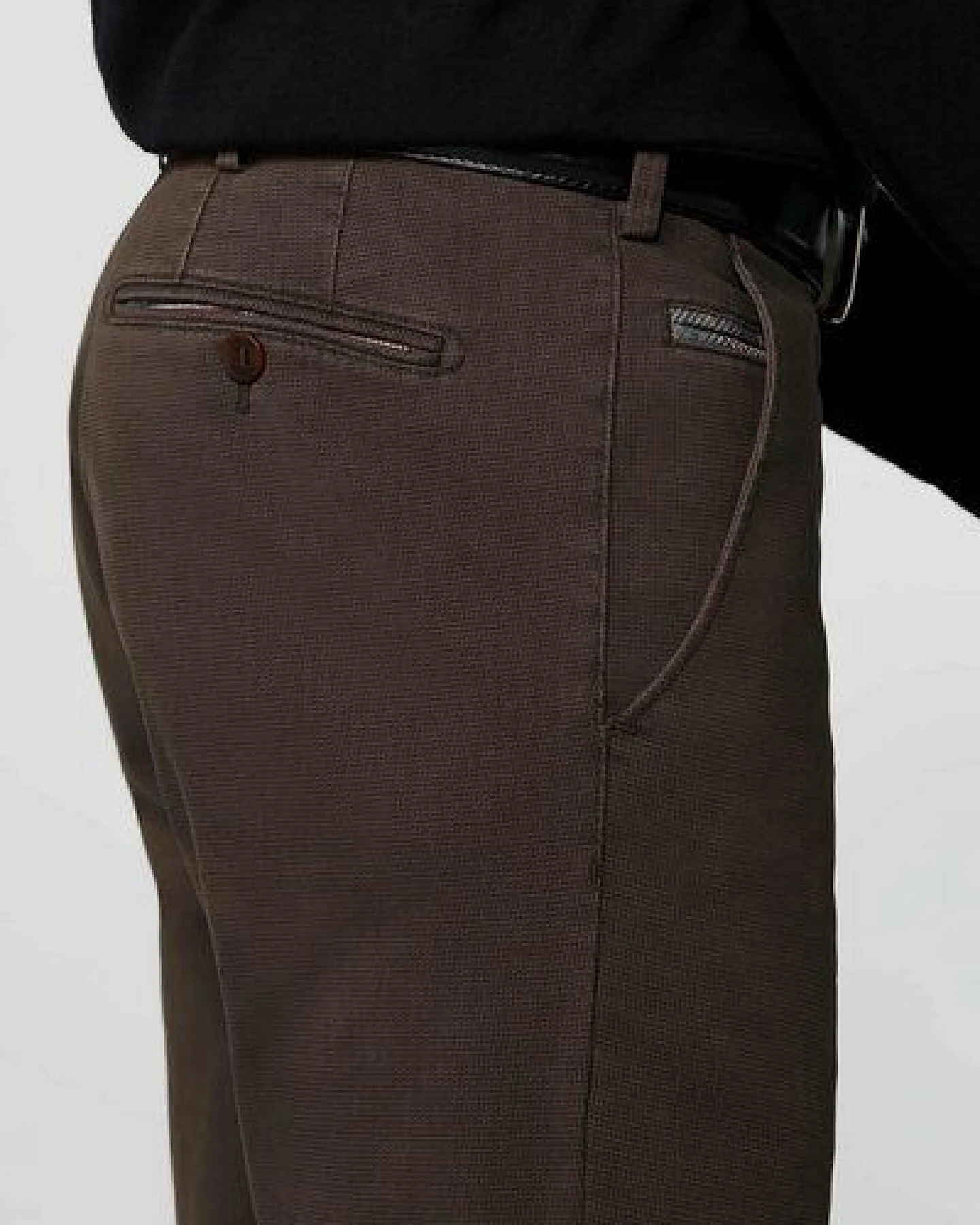 MEYER Micro Print Baumwoll Twill Chino – Ansicht 4