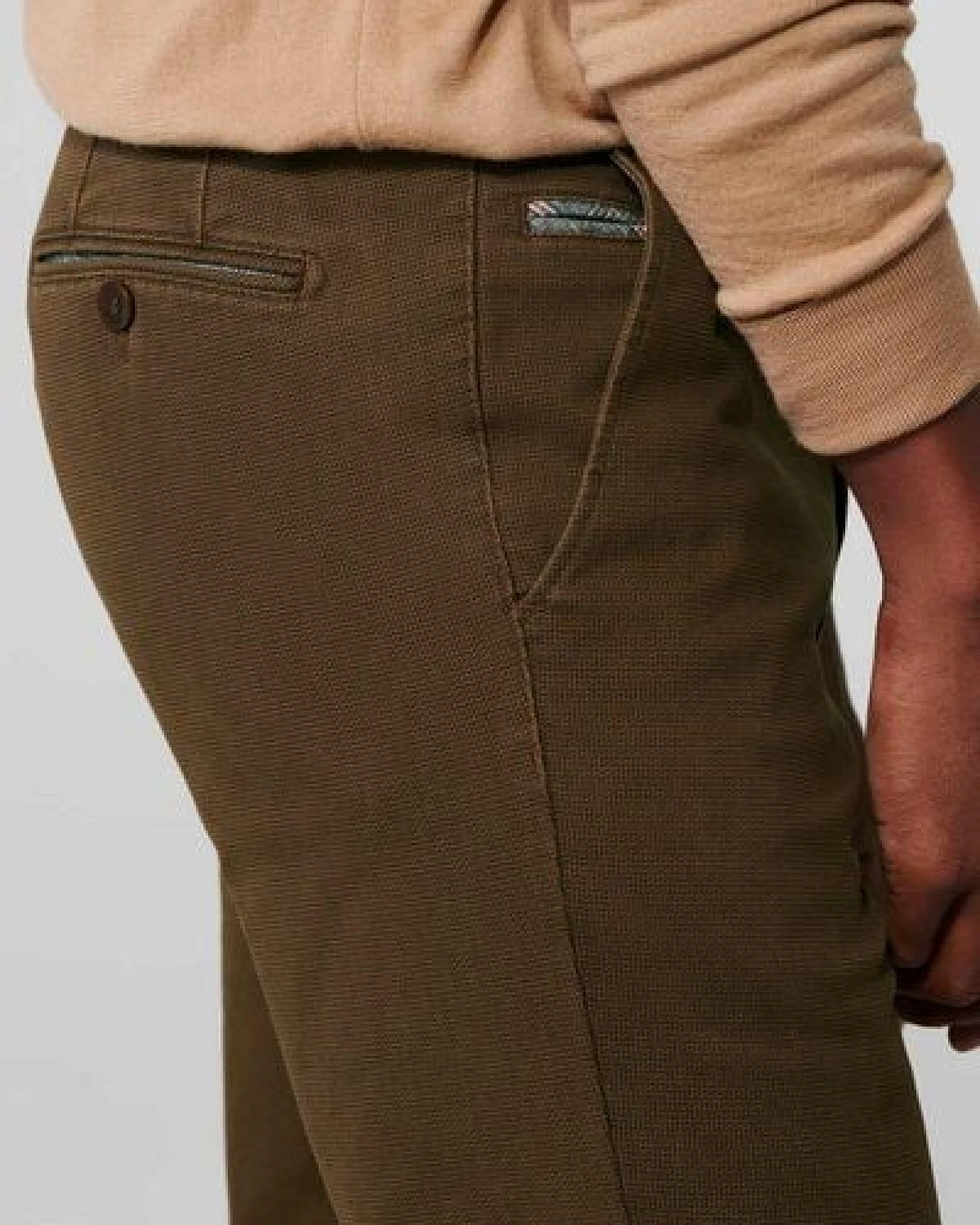 MEYER Micro Print Baumwoll Twill Chino – Ansicht 4