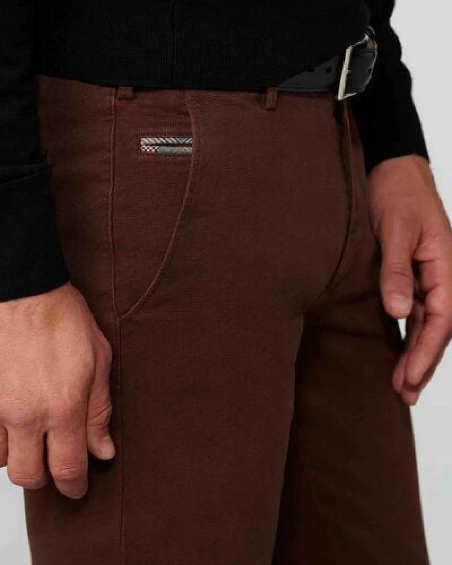 MEYER Micro Print Baumwoll Twill Chino – Ansicht 4