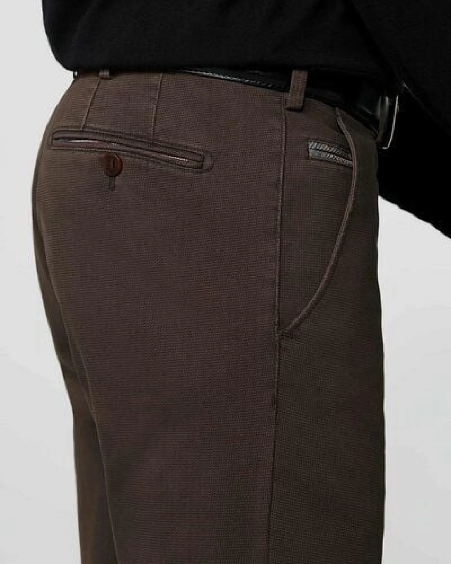 MEYER Micro Print Baumwoll Twill Chino – Ansicht 4