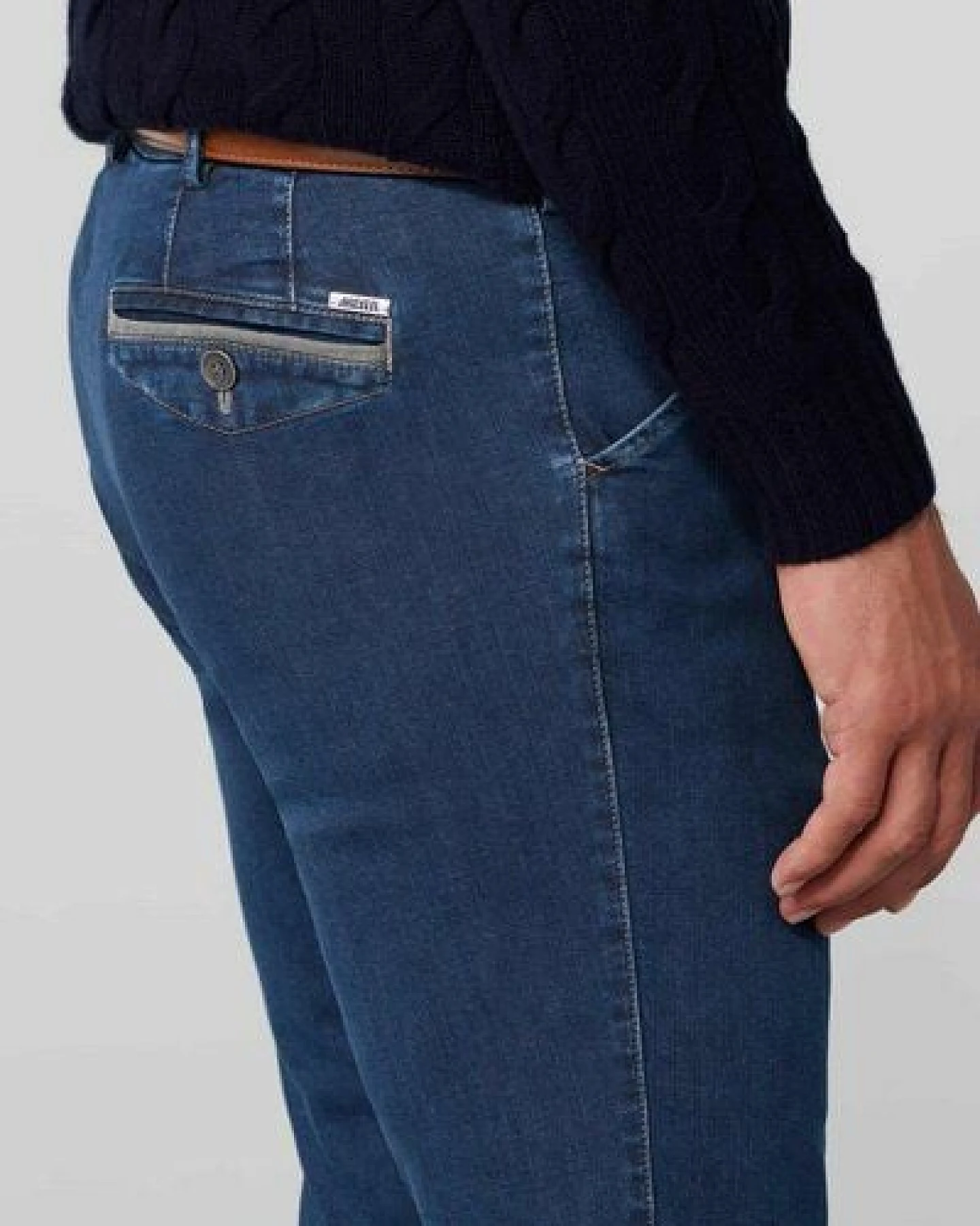 MEYER Bi-Colour Super-Stretch Denim – Ansicht 4