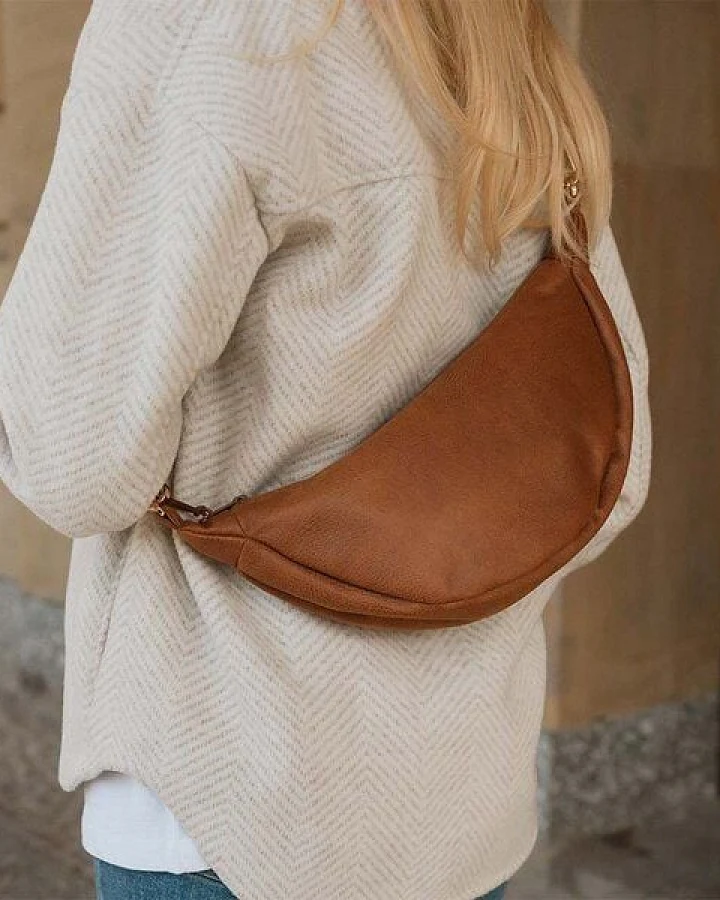 BOWLEANIES TASCHEN Moon Bag aus Lederfaserstoff