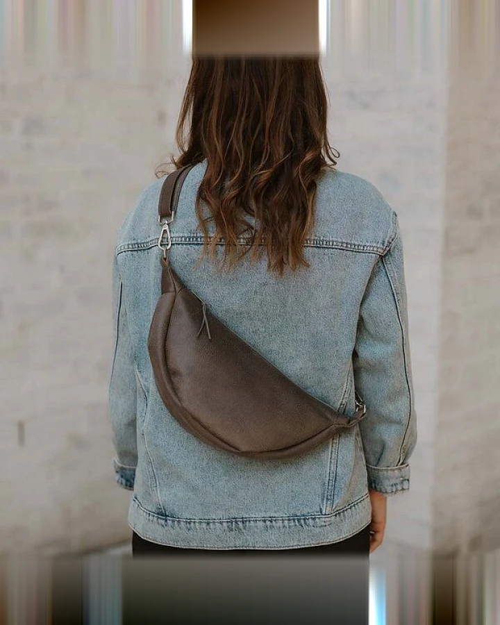BOWLEANIES TASCHEN Moon Bag aus Lederfaserstoff