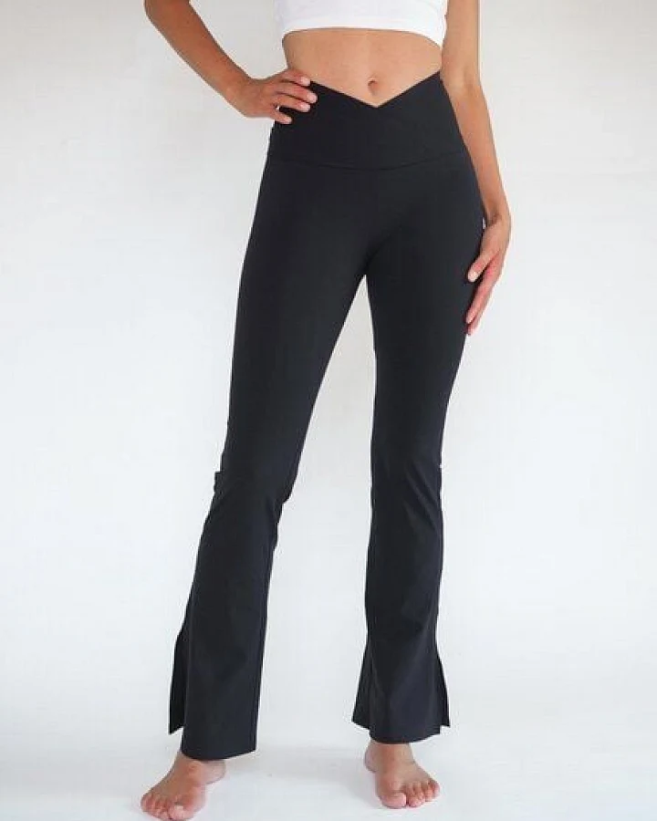 Arctic Flamingo Damen Schlaghose Leggins mit Schlitz und V-Bund, mit verbesserter biologischer Abbaubarkeit