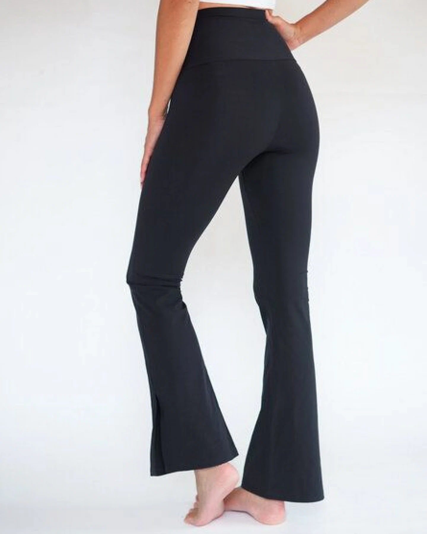 Arctic Flamingo Damen Schlaghose Leggins mit Schlitz und V-Bund, mit verbesserter biologischer Abbaubarkeit – Ansicht 3