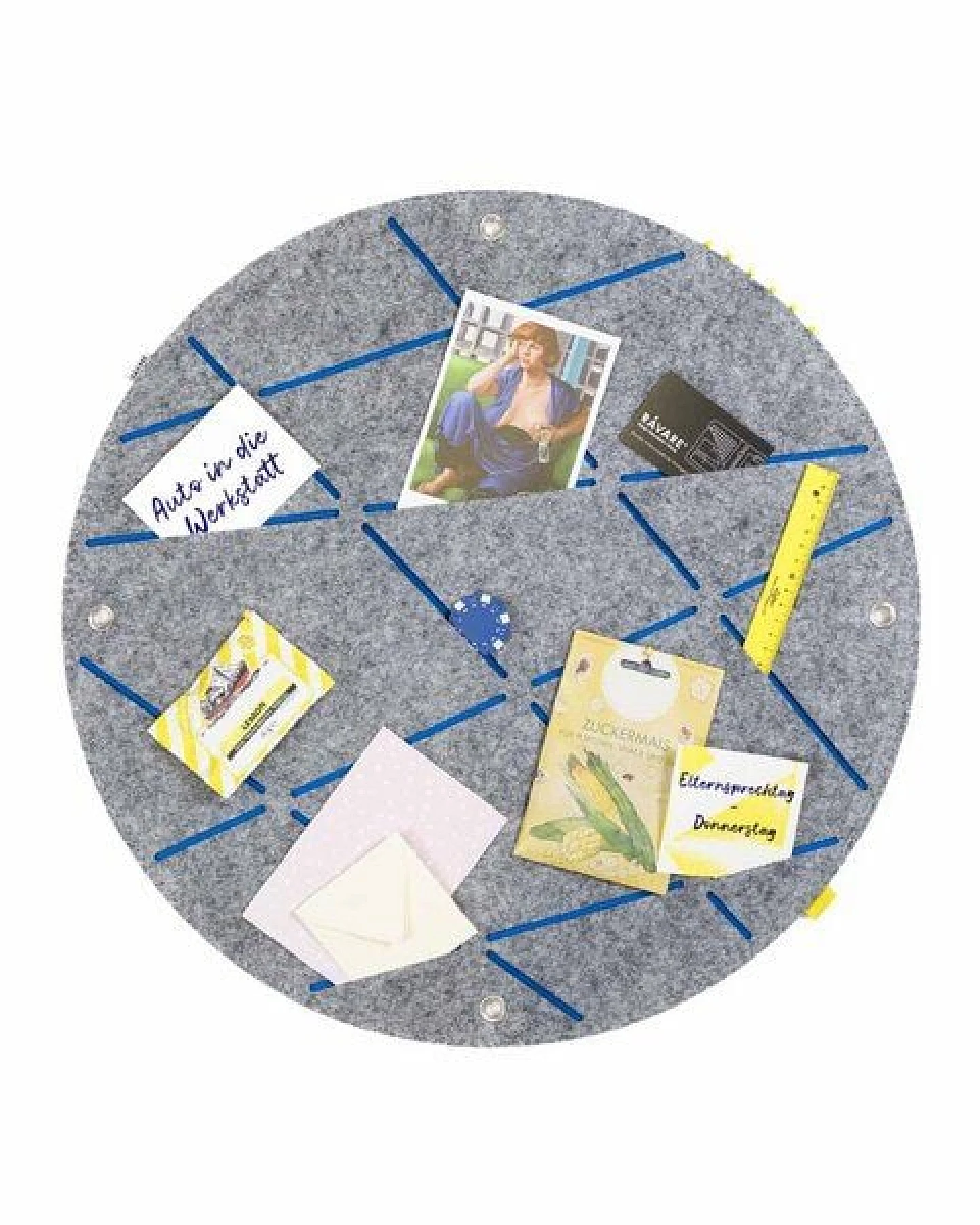 Kreis-Pinnwand zum Stecken und Pinnen aus Filz, Memoboard mal anders von RÅVARE (CIR) – Ansicht 3