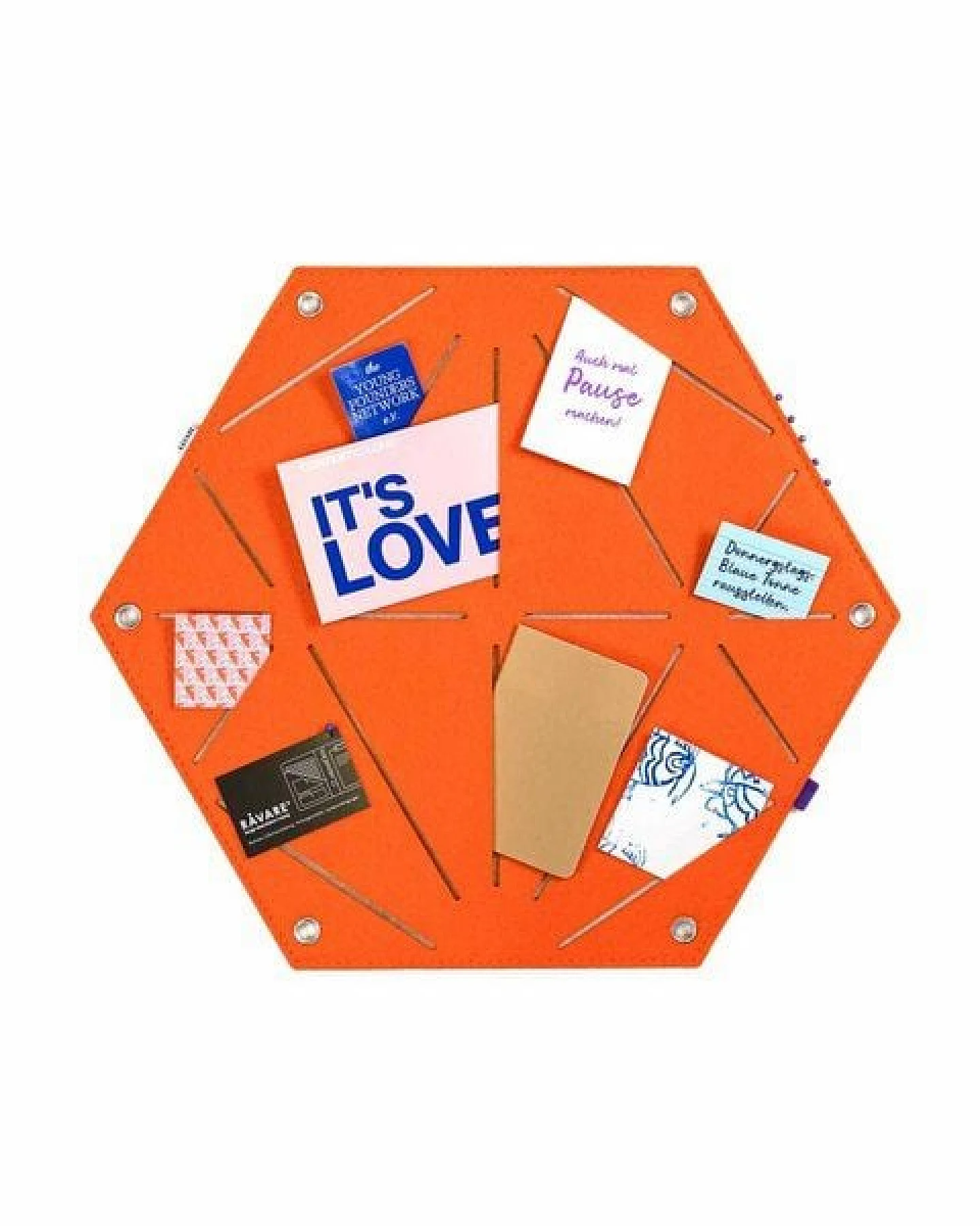 Hexagon-Pinnwand zum Stecken und Pinnen aus Filz, Memoboard mal anders von RÅVARE (HEX) – Ansicht 3