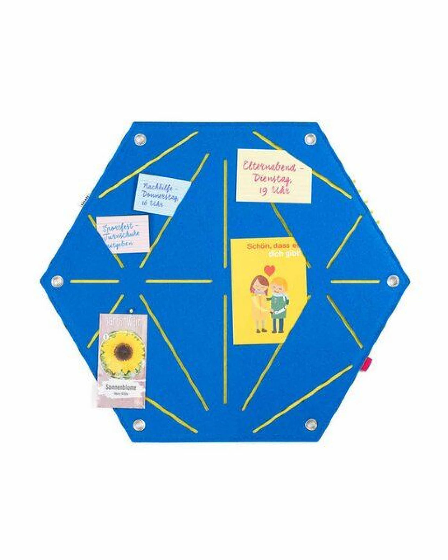 Hexagon-Pinnwand zum Stecken und Pinnen aus Filz, Memoboard mal anders von RÅVARE (HEX) – Ansicht 2
