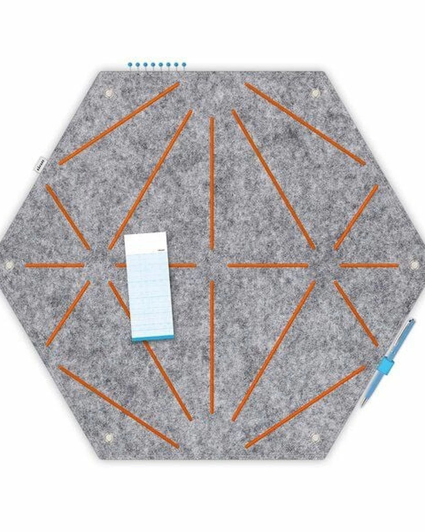 Hexagon-Pinnwand zum Stecken und Pinnen aus Filz, Memoboard mal anders von RÅVARE (HEX) – Ansicht 3