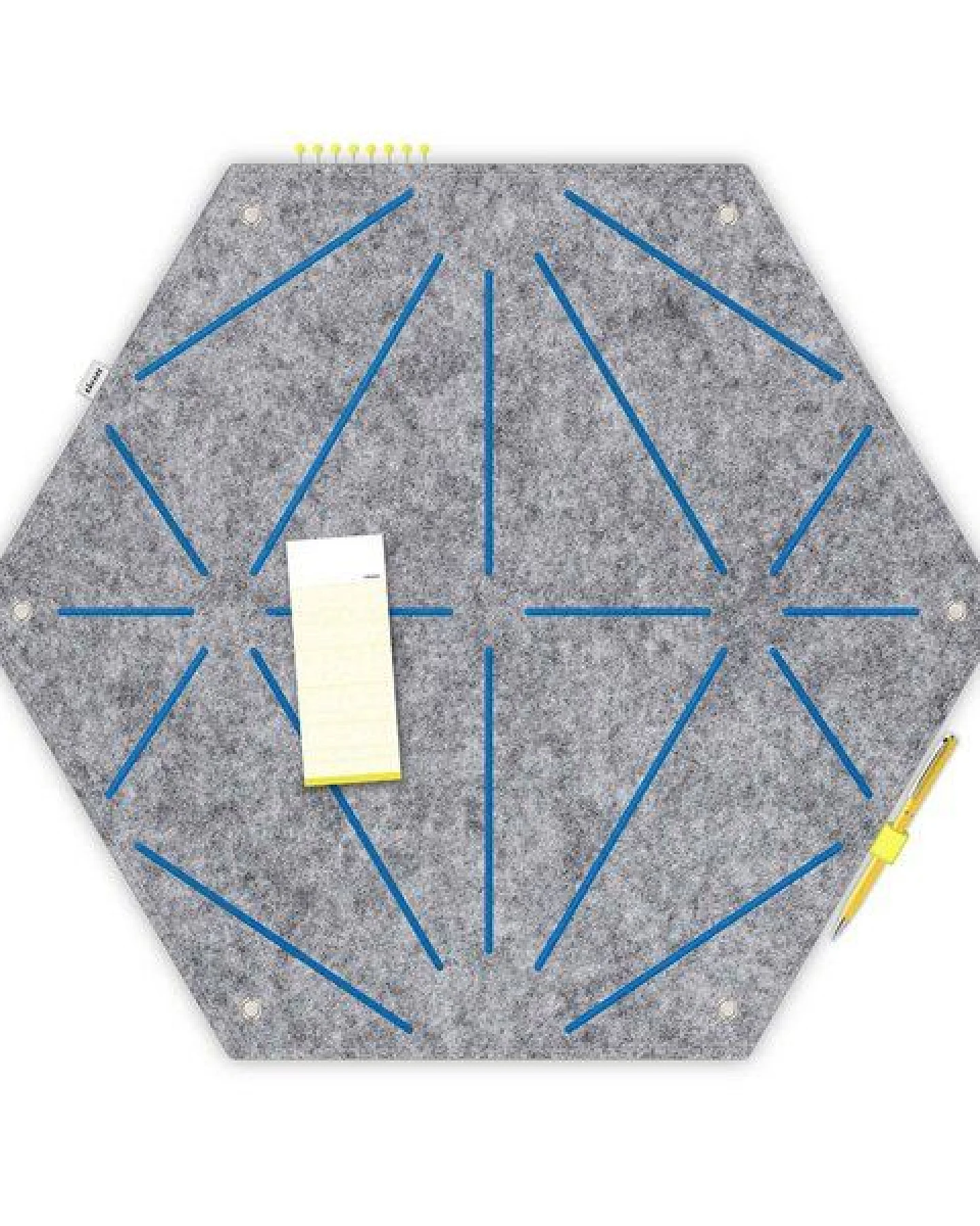 Hexagon-Pinnwand zum Stecken und Pinnen aus Filz, Memoboard mal anders von RÅVARE (HEX) – Ansicht 2