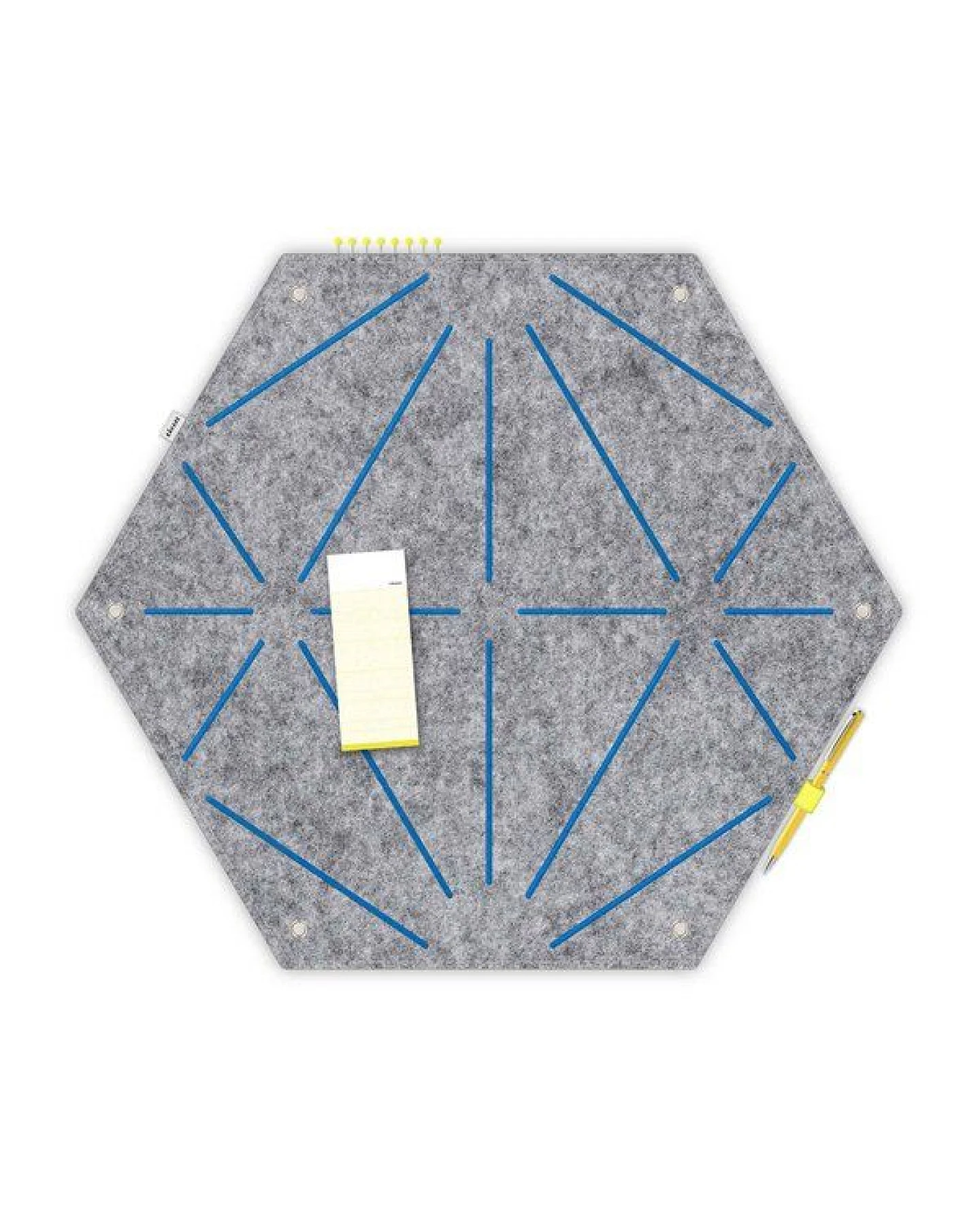 Hexagon-Pinnwand zum Stecken und Pinnen aus Filz, Memoboard mal anders von RÅVARE (HEX) – Ansicht 2