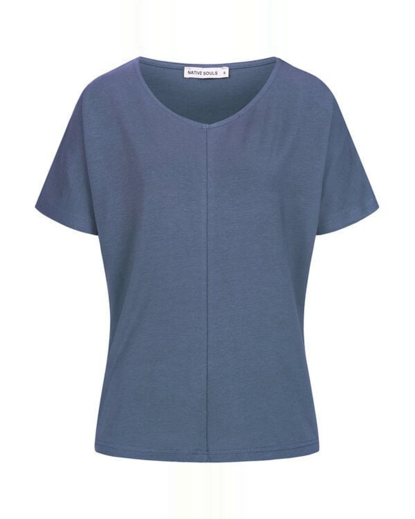 NATIVE SOULS Lyocell Damen V-Neck Shirt Medhu – Ansicht 2