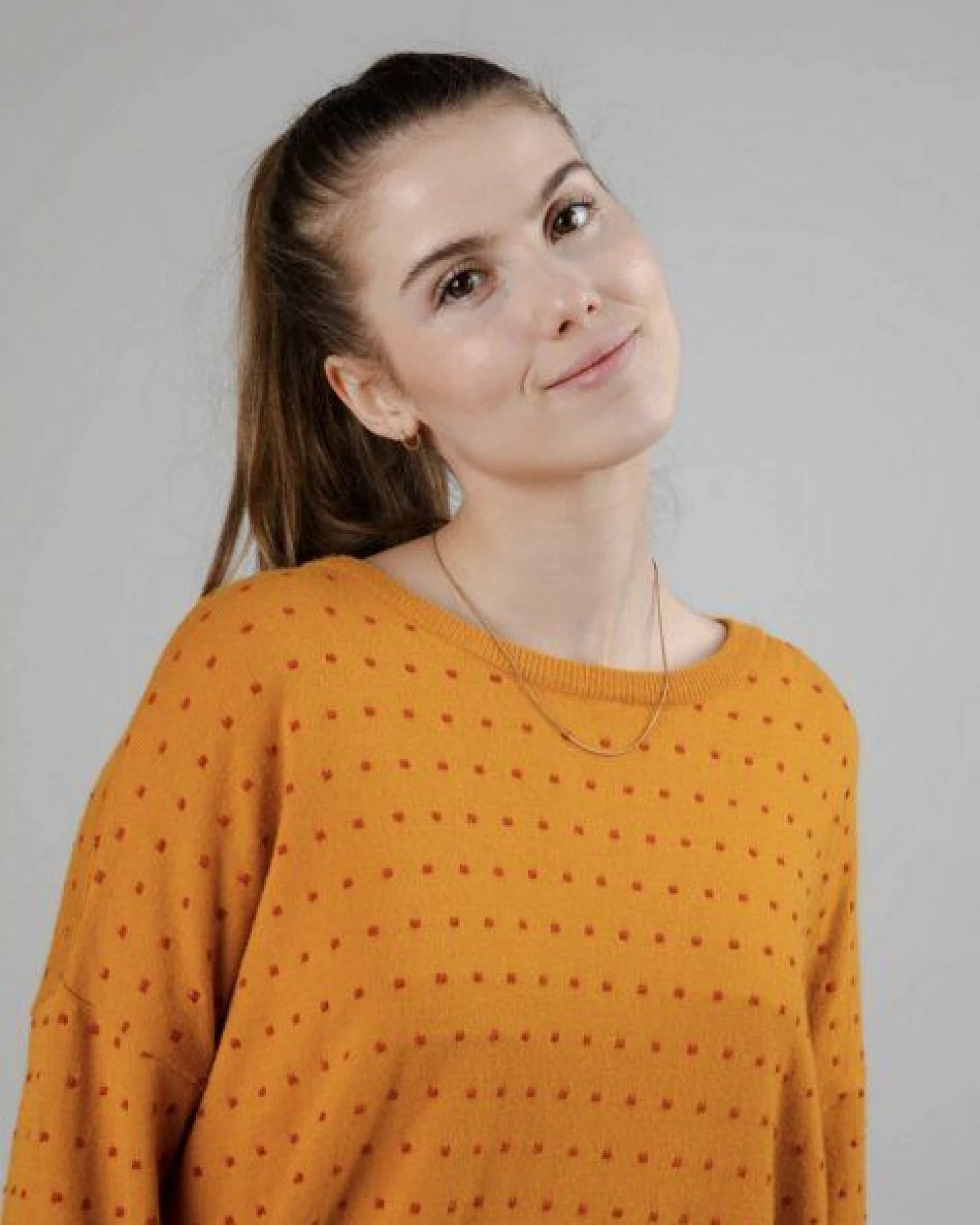 Brava Fabrics Polka Dots Sweater Mustard – Ansicht 2