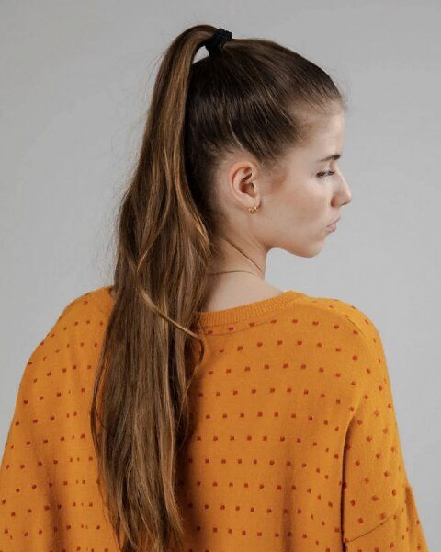 Brava Fabrics Polka Dots Sweater Mustard – Ansicht 3
