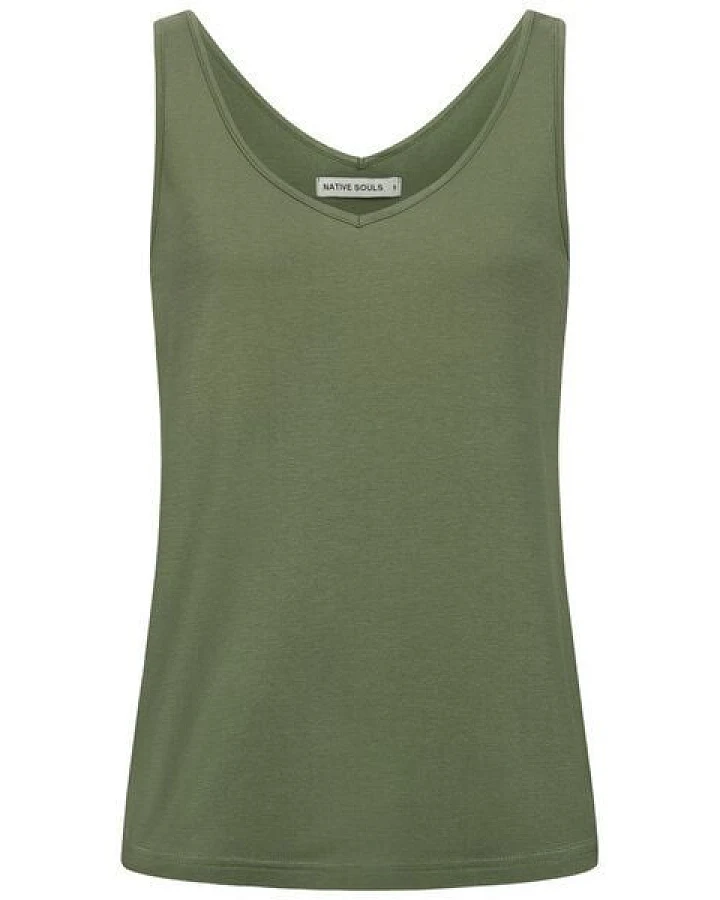 NATIVE SOULS Lyocell Damen V-Neck Top