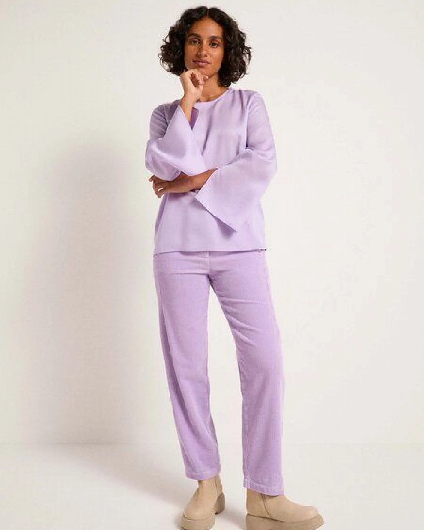 LANIUS Bluse mit Schlitzen aus TENCEL Lyocell – Ansicht 2