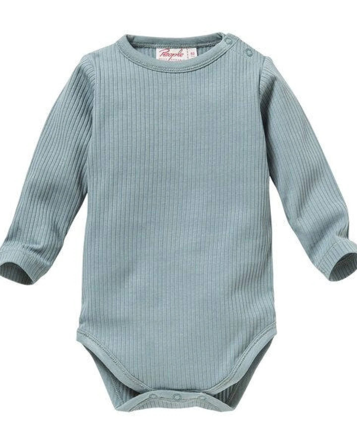 People Wear Organic Langarm-Bodys, uni basic, 2er-Pack, aus Baumwolle (Bio) – Ansicht 3
