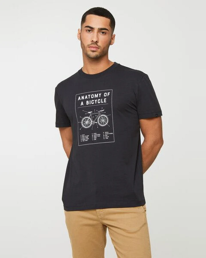 Herren T-Shirt aus Bio-Baumwolle - AGAVE BIKE ANATOMY - recolution