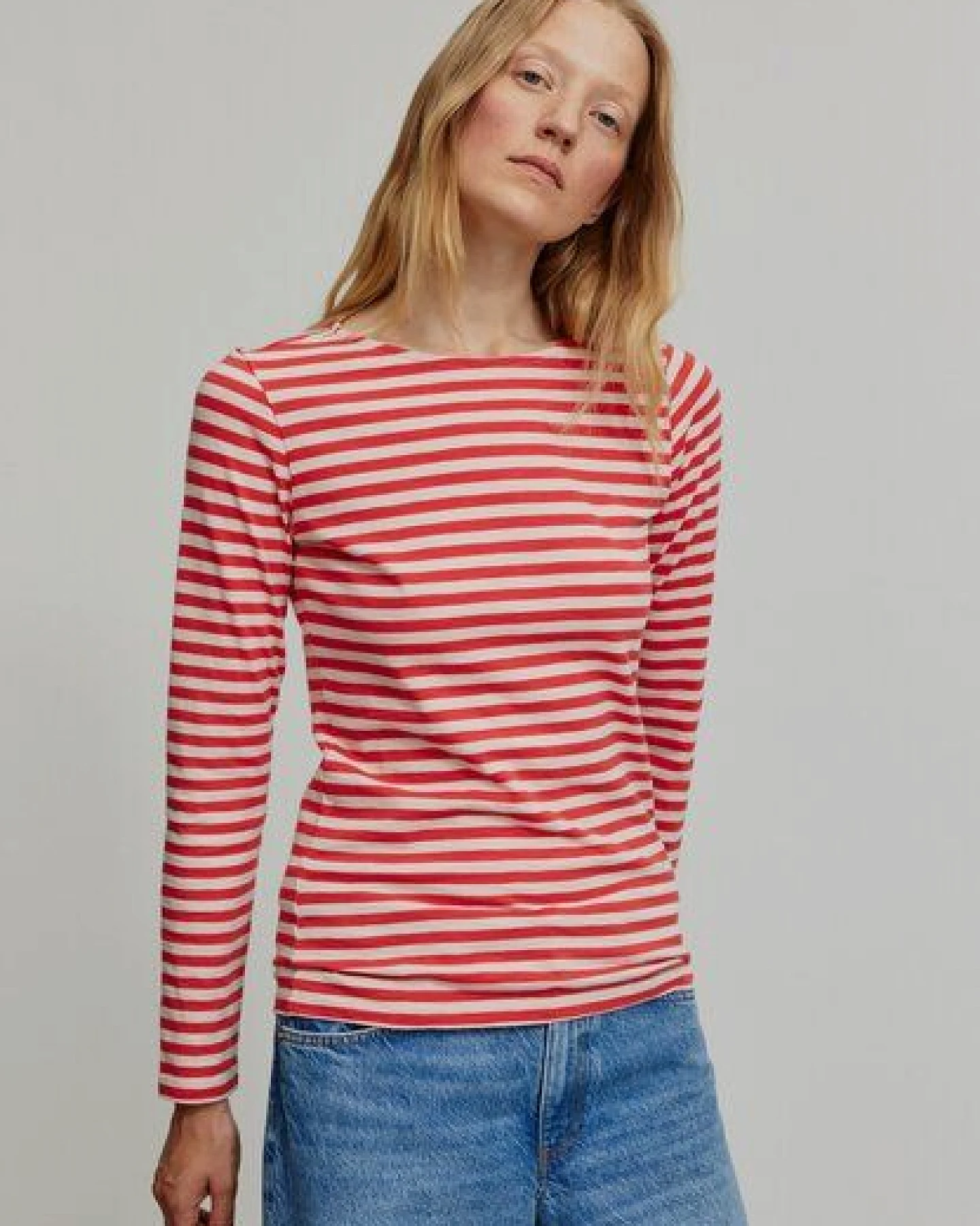 Damen Slub Longsleeve aus Bio-Baumwolle - IRIS STRIPES - recolution – Ansicht 3