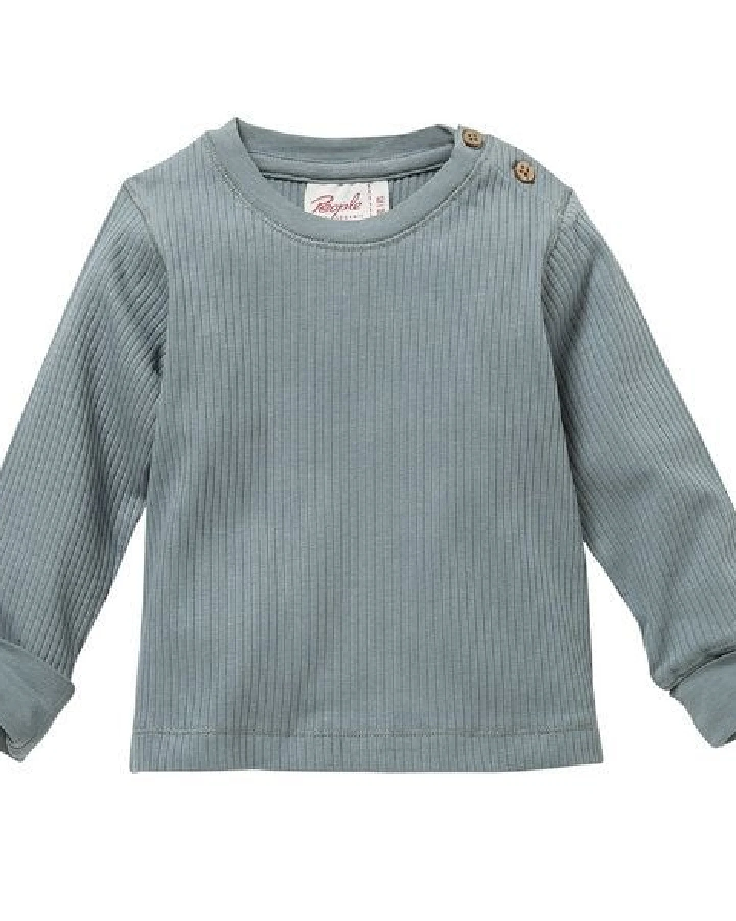 People Wear Organic Langarm-Shirt, uni basic, 2er-Pack, aus Baumwolle (Bio) – Ansicht 3