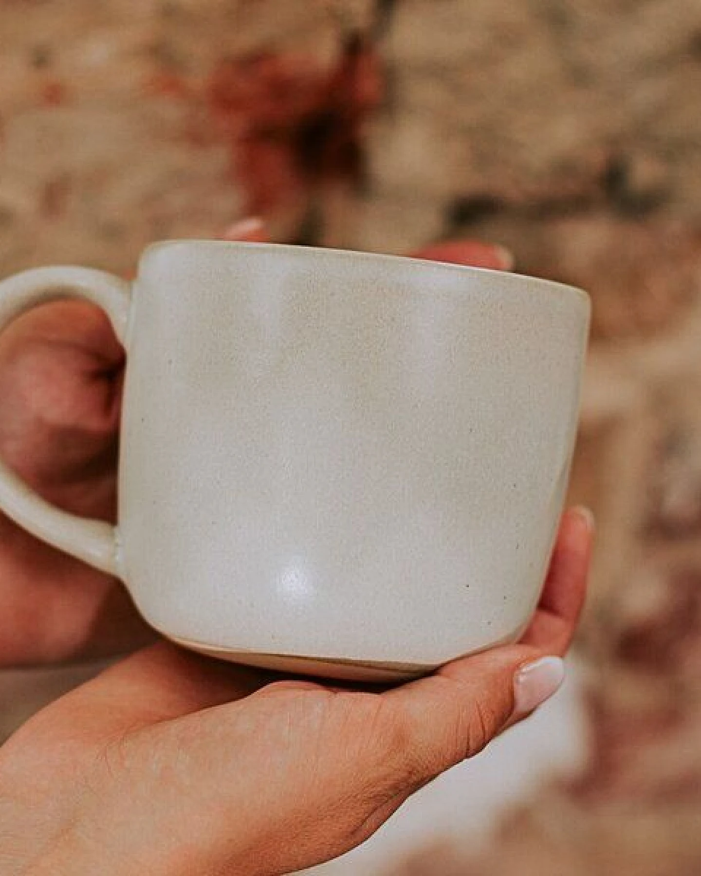 Econovo Keramik Tasse Handgemacht Groß – Ansicht 4