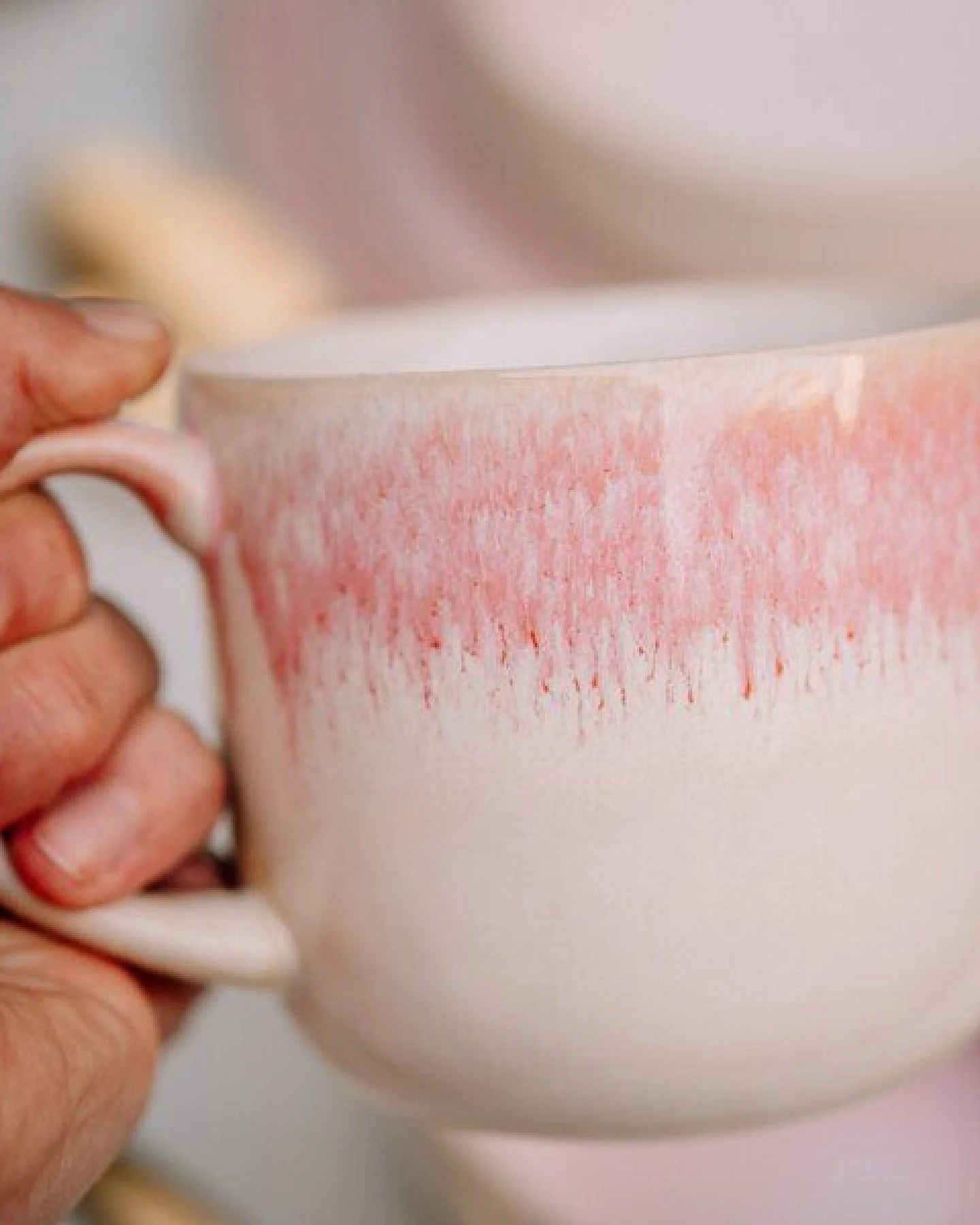 Econovo Keramik Tasse Handgemacht Groß – Ansicht 2