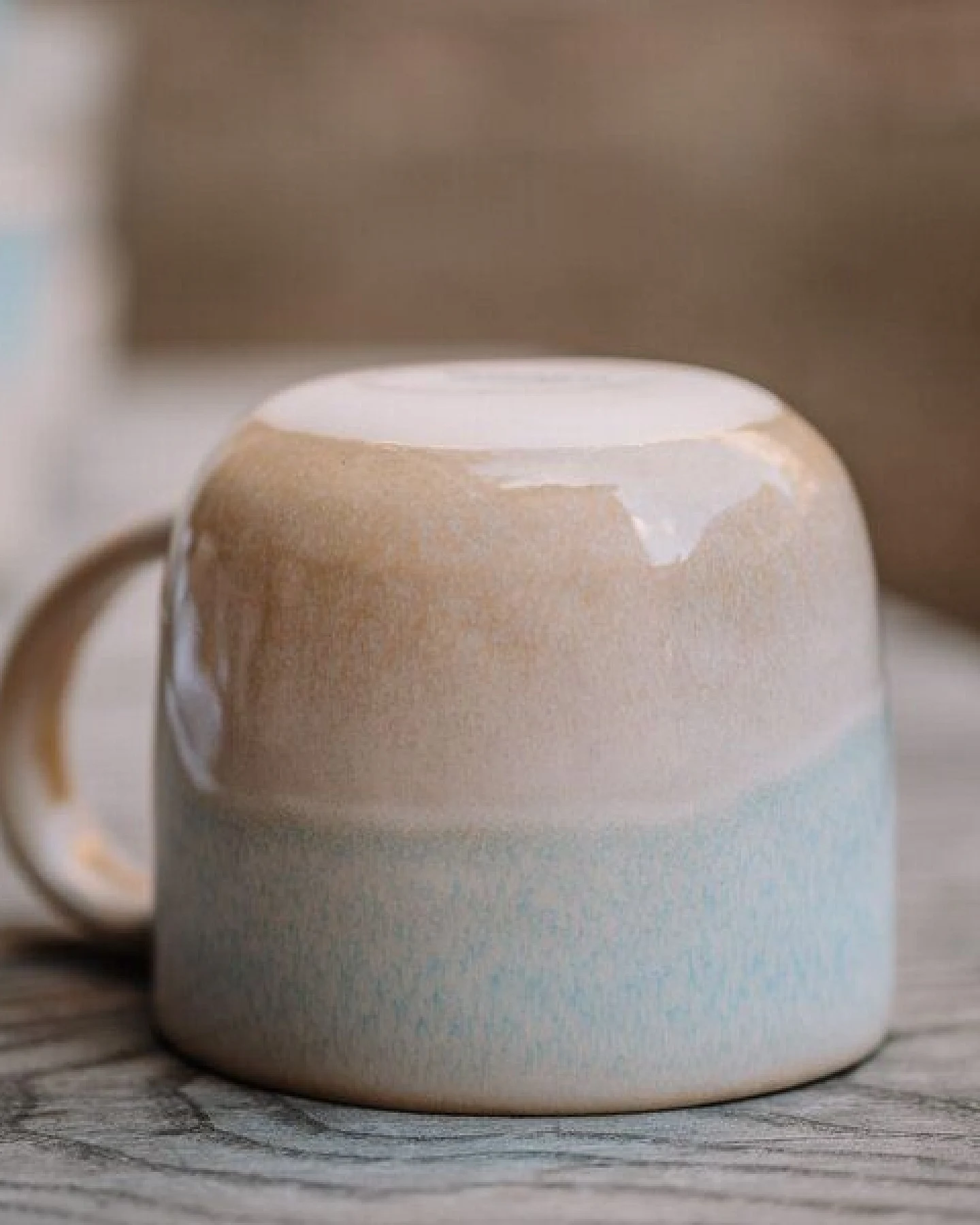 Econovo Keramik Tasse Handgemacht Groß – Ansicht 4