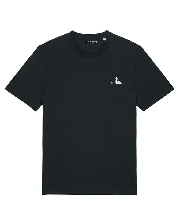 Besticktes T-Shirt – Piet die Ente – LIGARTI Tiermanufaktur