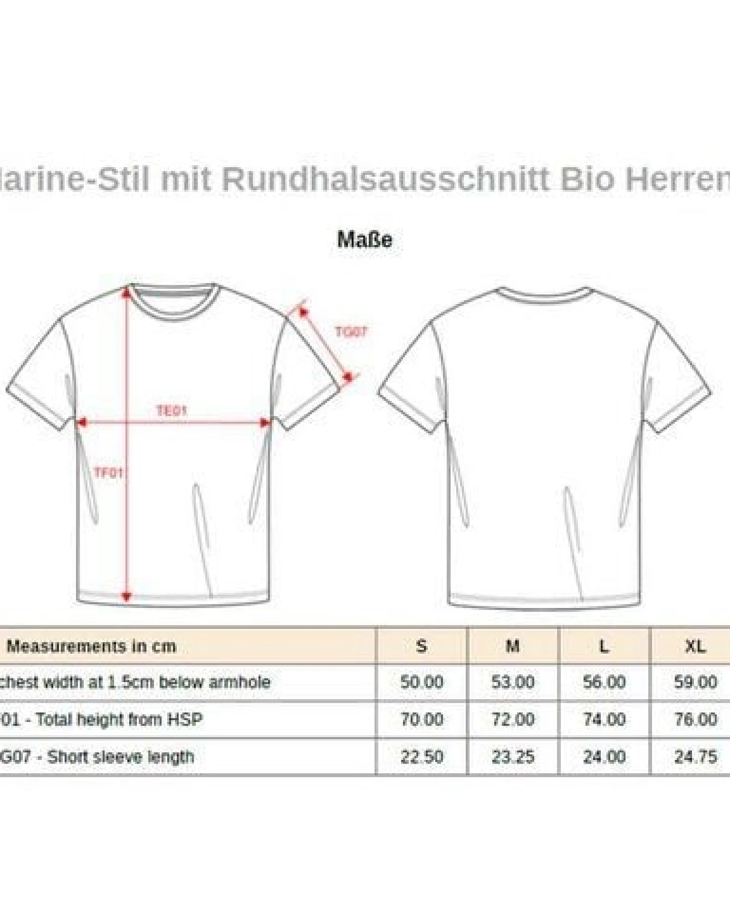 YTWOO Nachhaltiges Herren-T-Shirt mit Rundhalsausschnitt im Marine-Stil – Ansicht 4