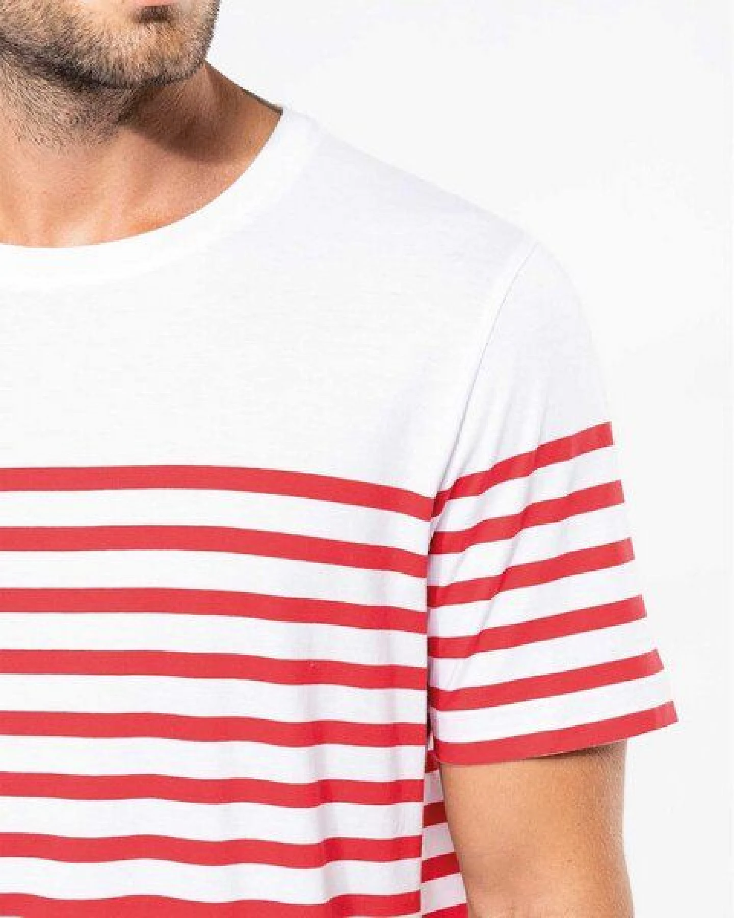 YTWOO Nachhaltiges Herren-T-Shirt mit Rundhalsausschnitt im Marine-Stil – Ansicht 2