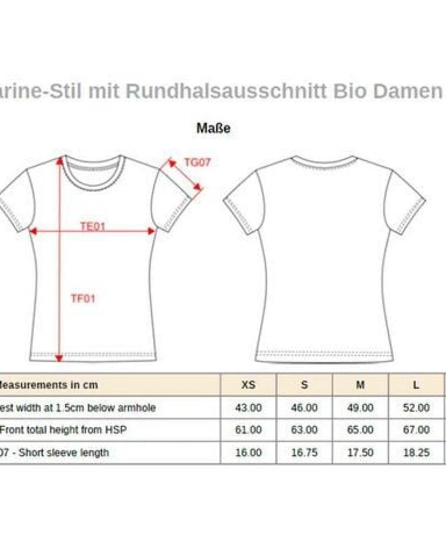 YTWOO Nachhaltiges Damen-T-Shirt mit Rundhalsausschnitt im Marine-Stil – Ansicht 2