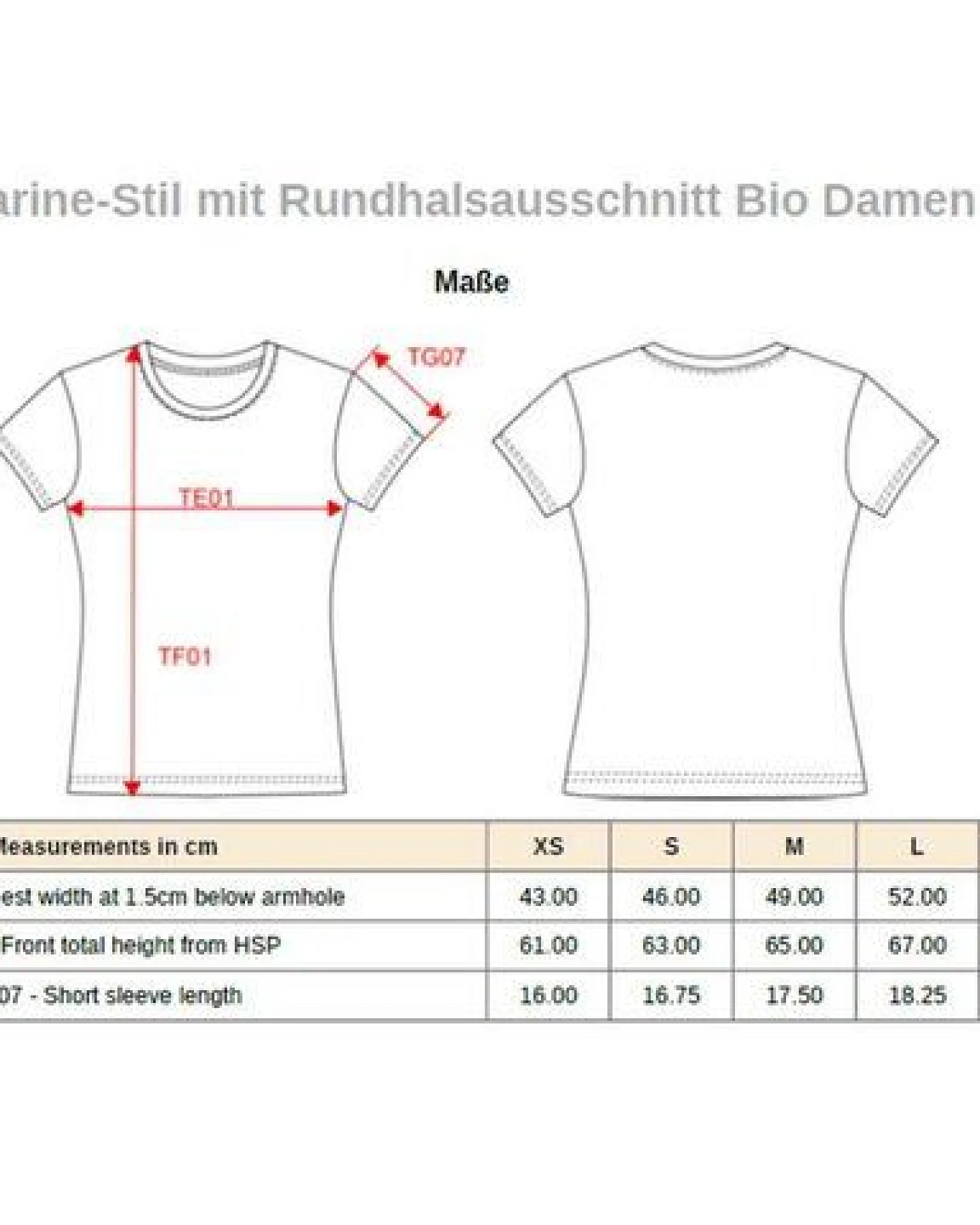 YTWOO Nachhaltiges Damen-T-Shirt mit Rundhalsausschnitt im Marine-Stil – Ansicht 2